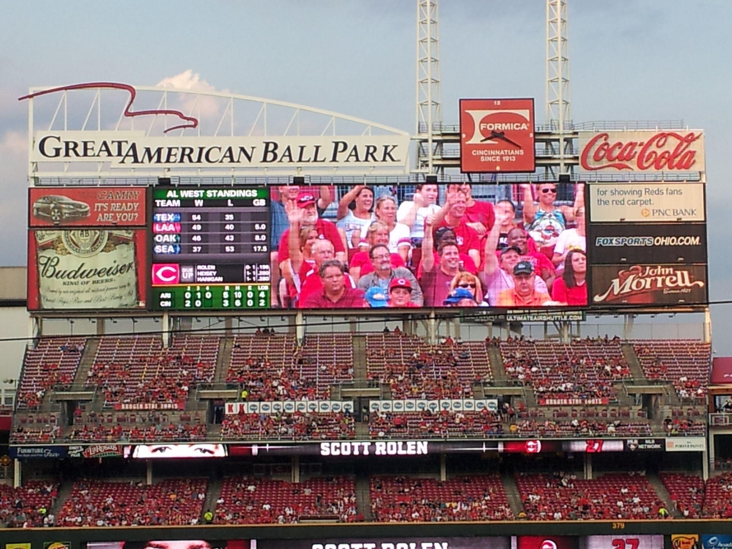 Cincinnati Reds image scoreboard HD wallpaper and background photo