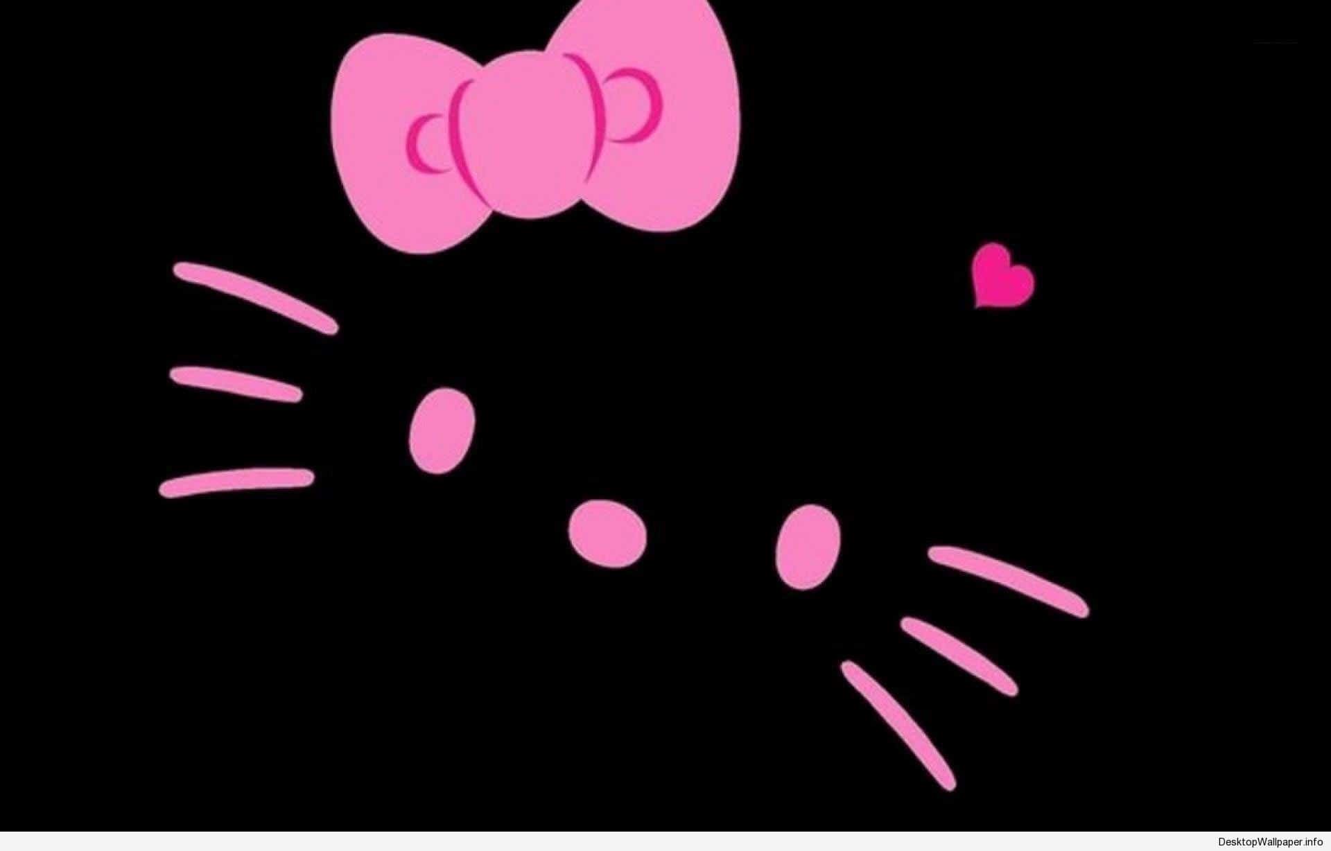 black hello kitty background