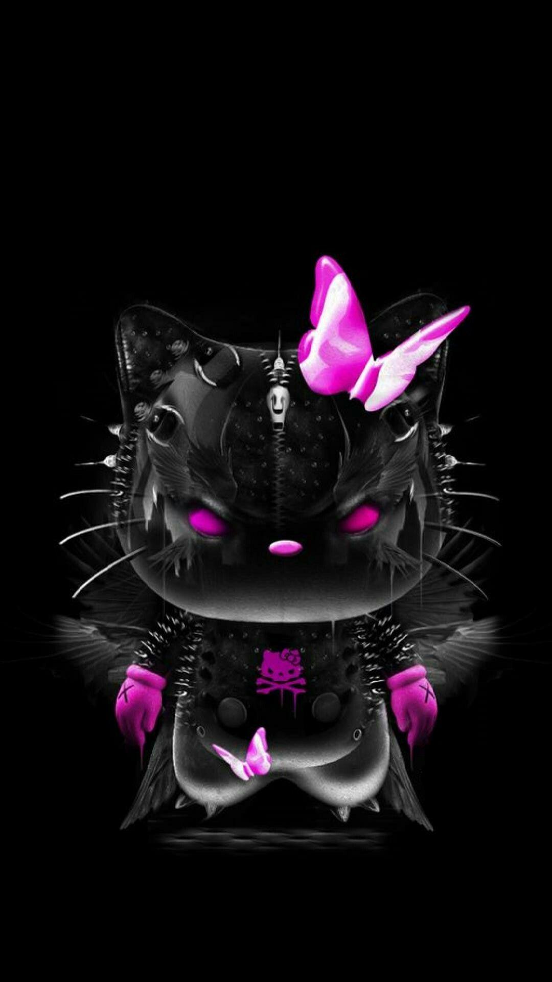 Pink And Black Hello Kitty Wallpapers - Wallpaper Cave