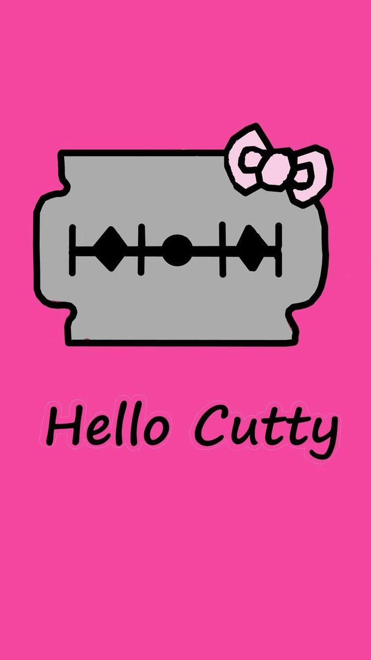 Hello Kitty Pink And Black Love Wallpaper High Definition