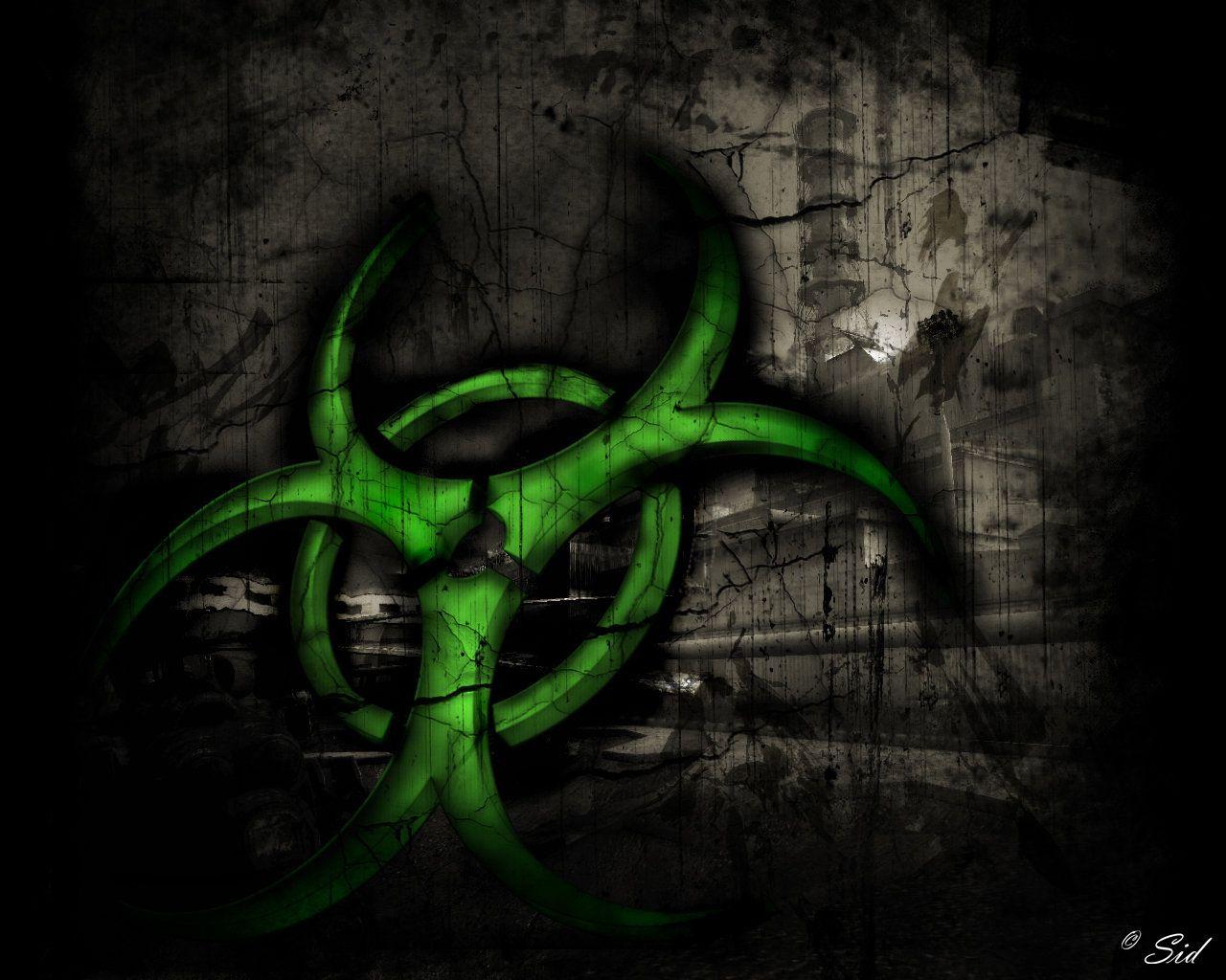 green biohazard wallpaper