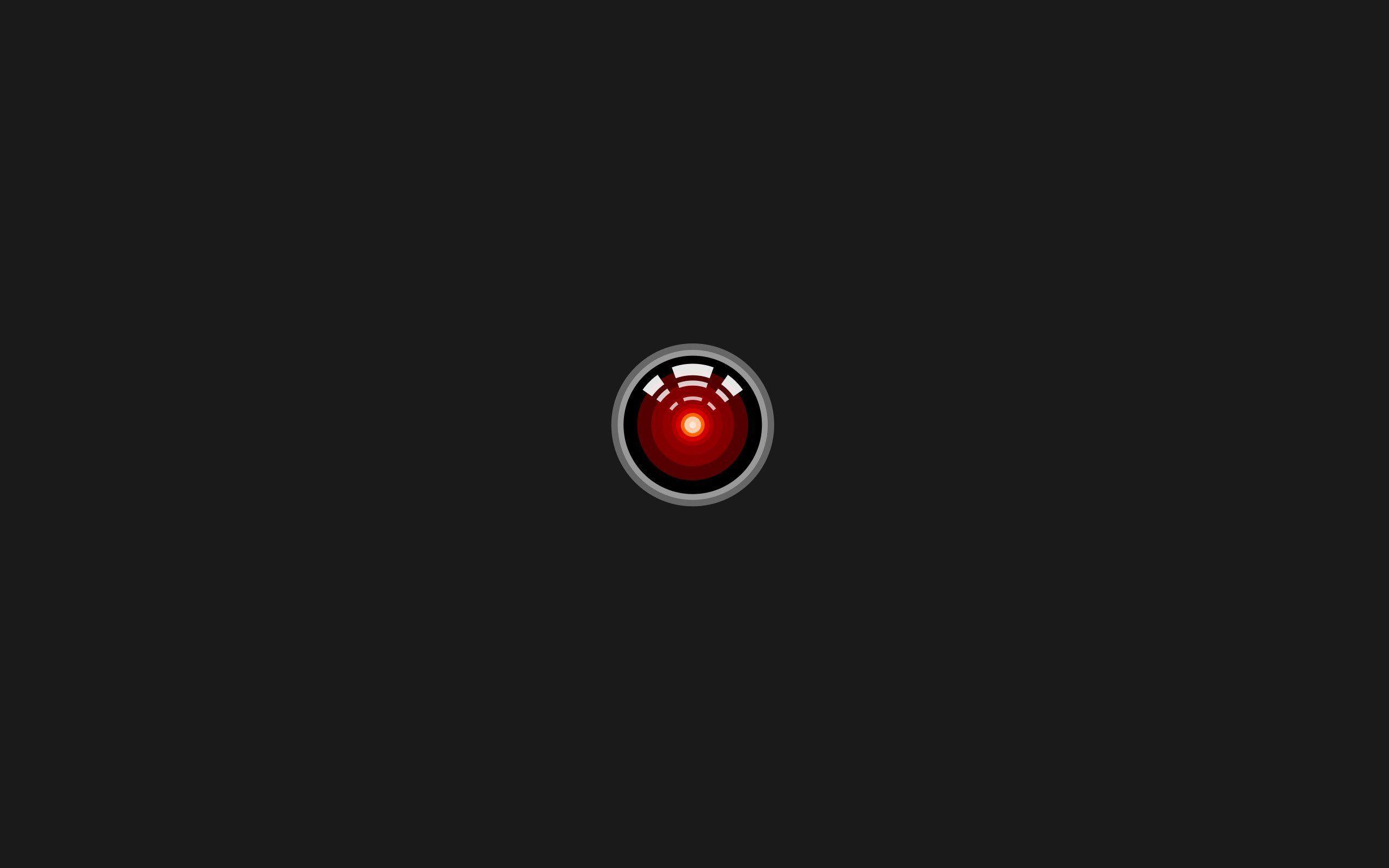 HAL Minimalism, 2001: A Space Odyssey HD Wallpaper / Desktop