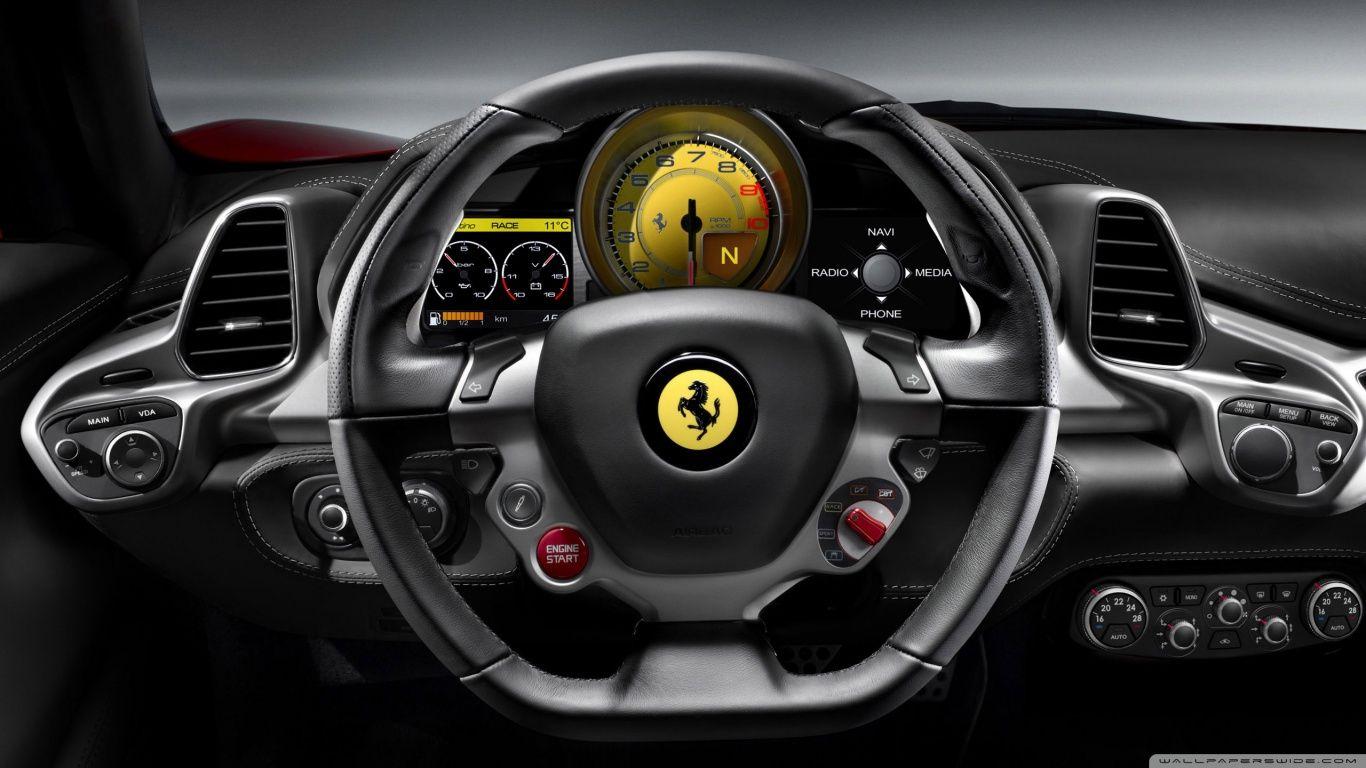 Ferrari 458 Italia Steering Wheel ❤ 4K HD Desktop Wallpaper