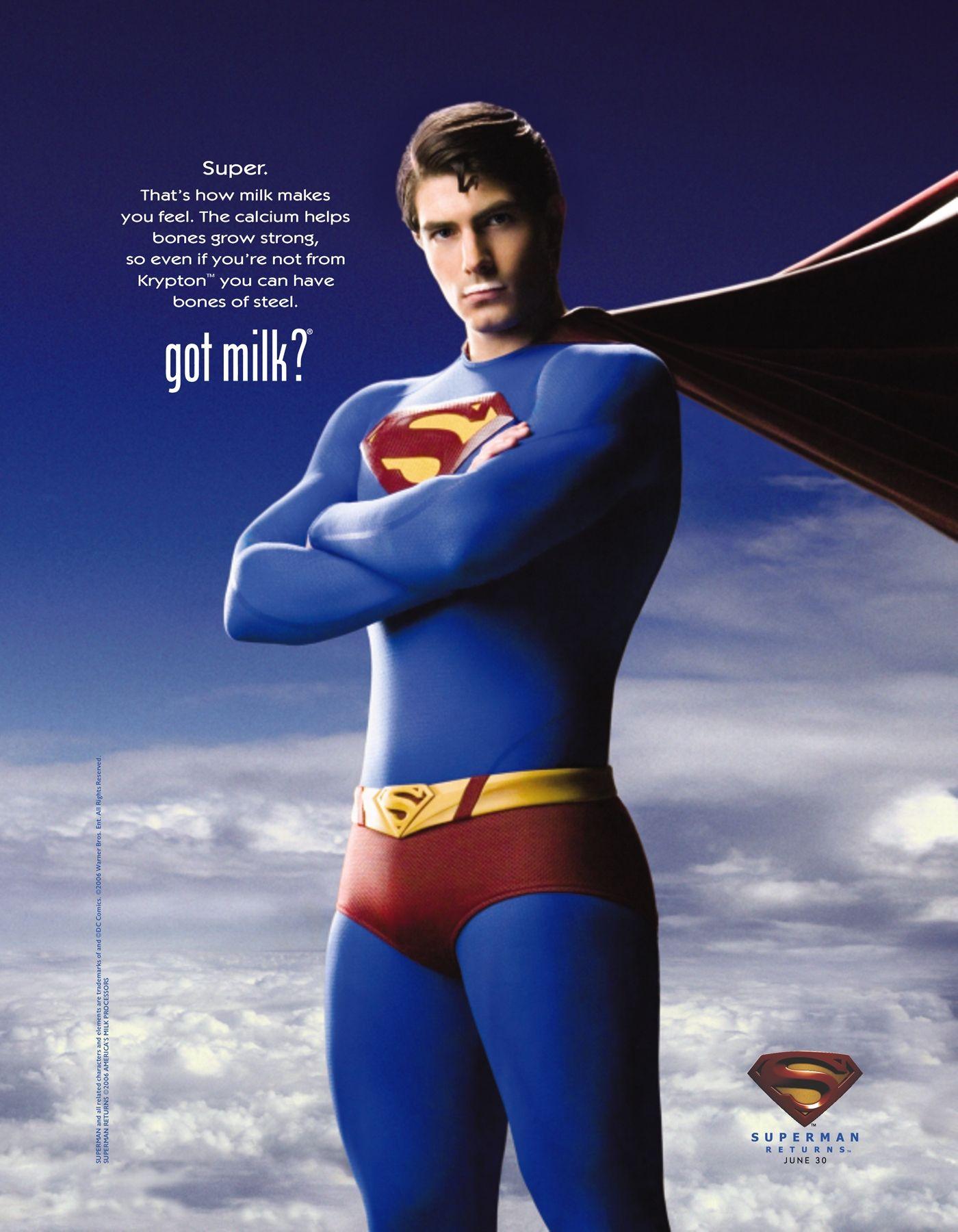 dc comics superman milk superman returns got milk brandon routh