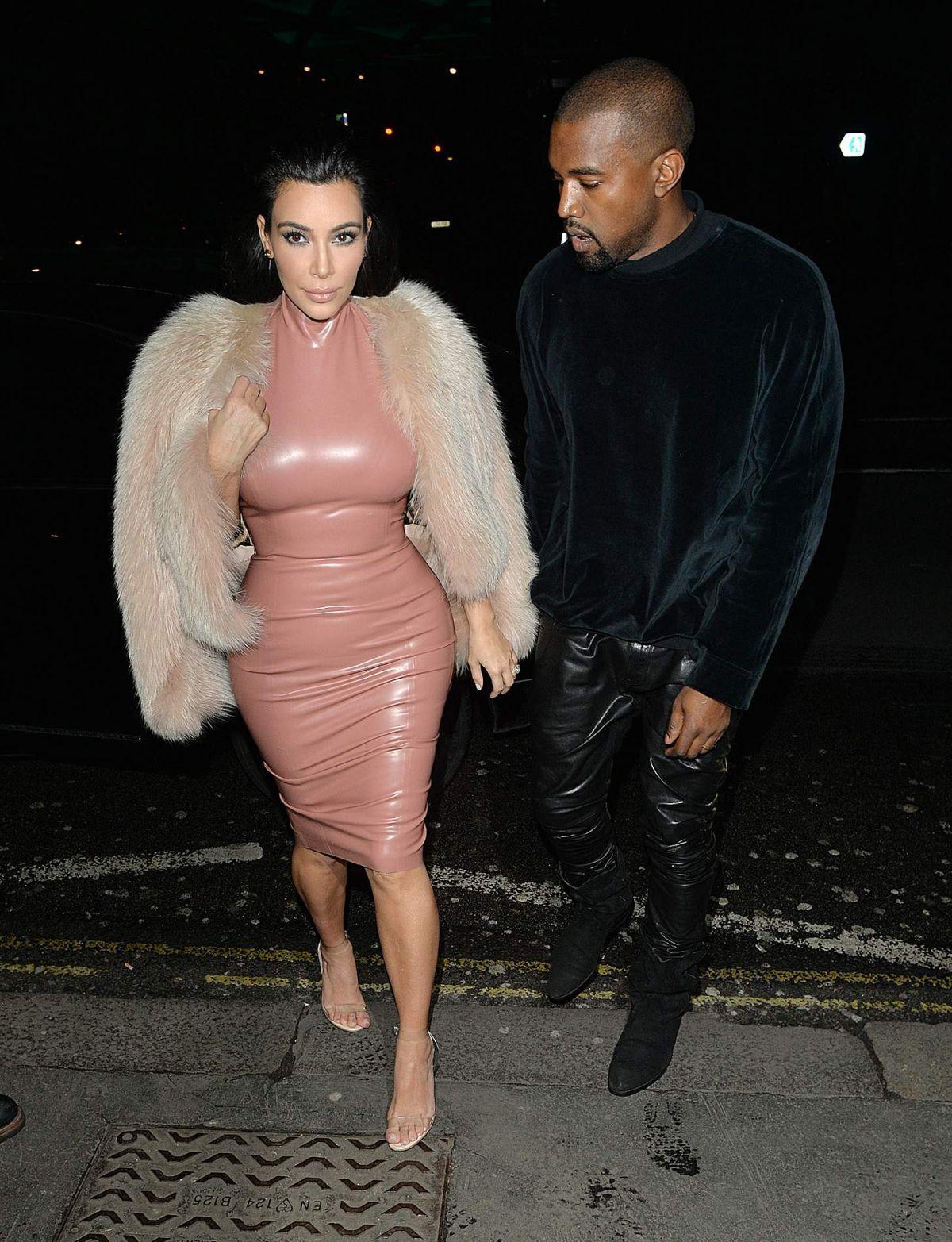 KIM KARDASHIAN and Kanye West Out and About in London
