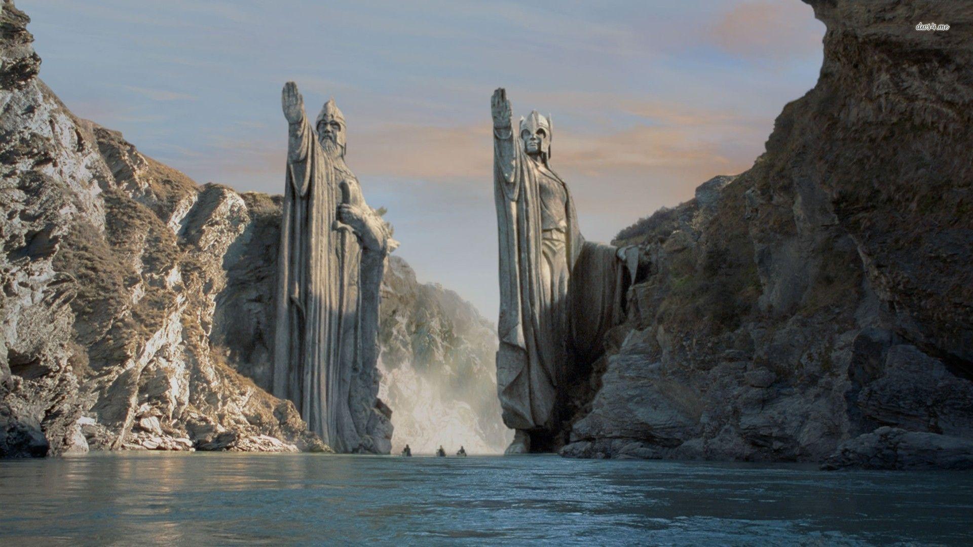 Gate of Argonath of the Rings wallpaper. Memorable Movies