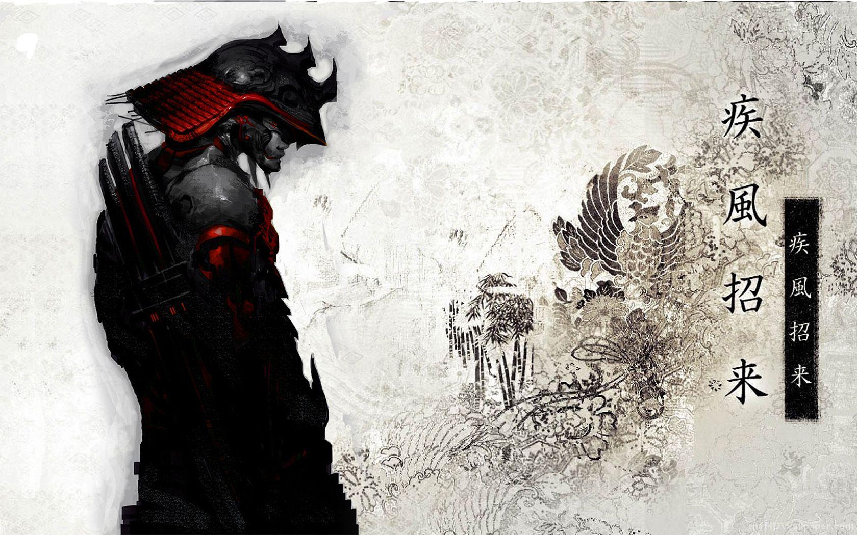 Cool Samurai Wide HD Download wallpaper. creative and fantasy