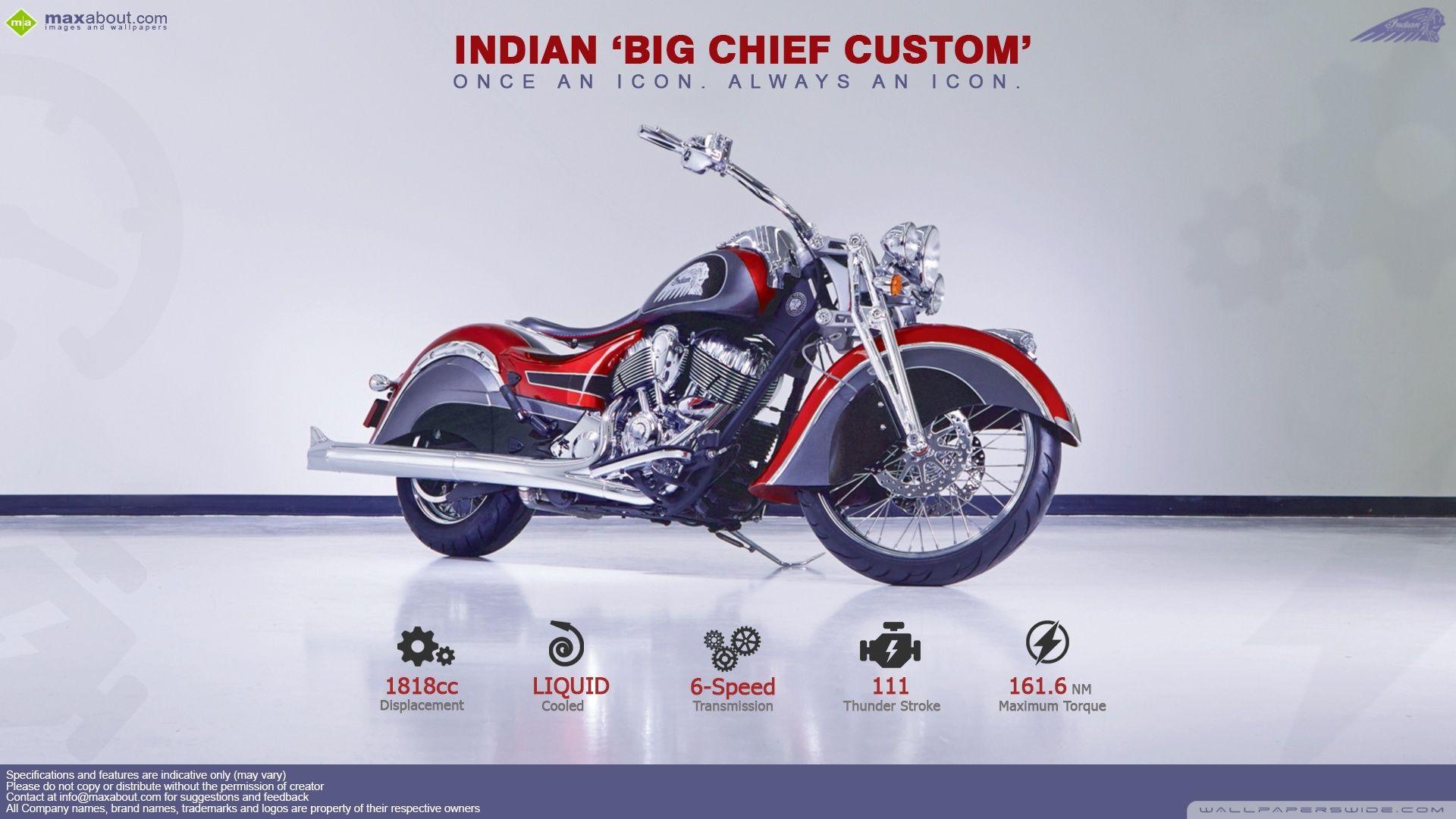 Indian Motorcycles 'Big Chief Custom' ❤ 4K HD Desktop Wallpaper