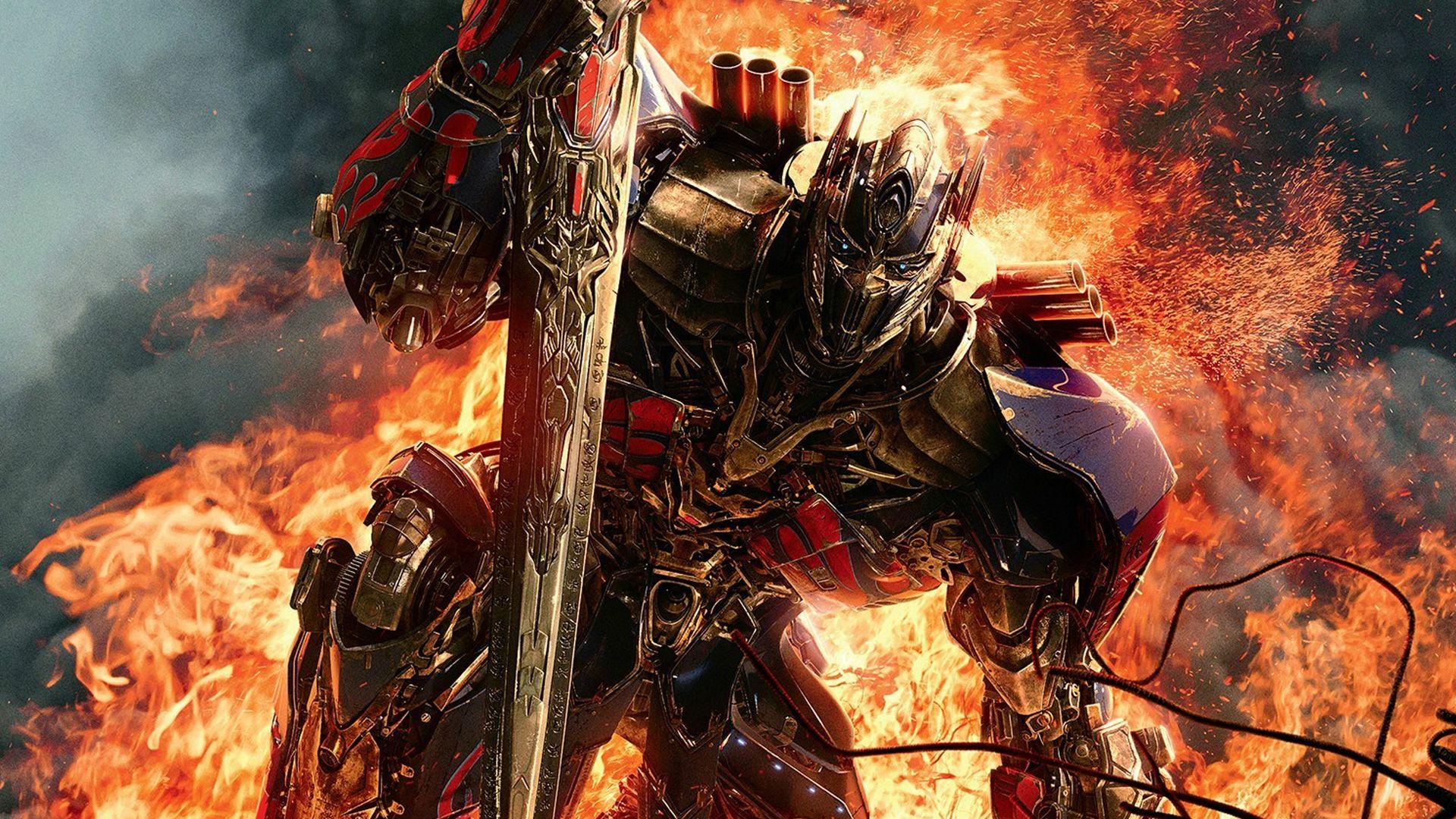 Wallpaper Transformers Optimus Prime Flame 1920x1080