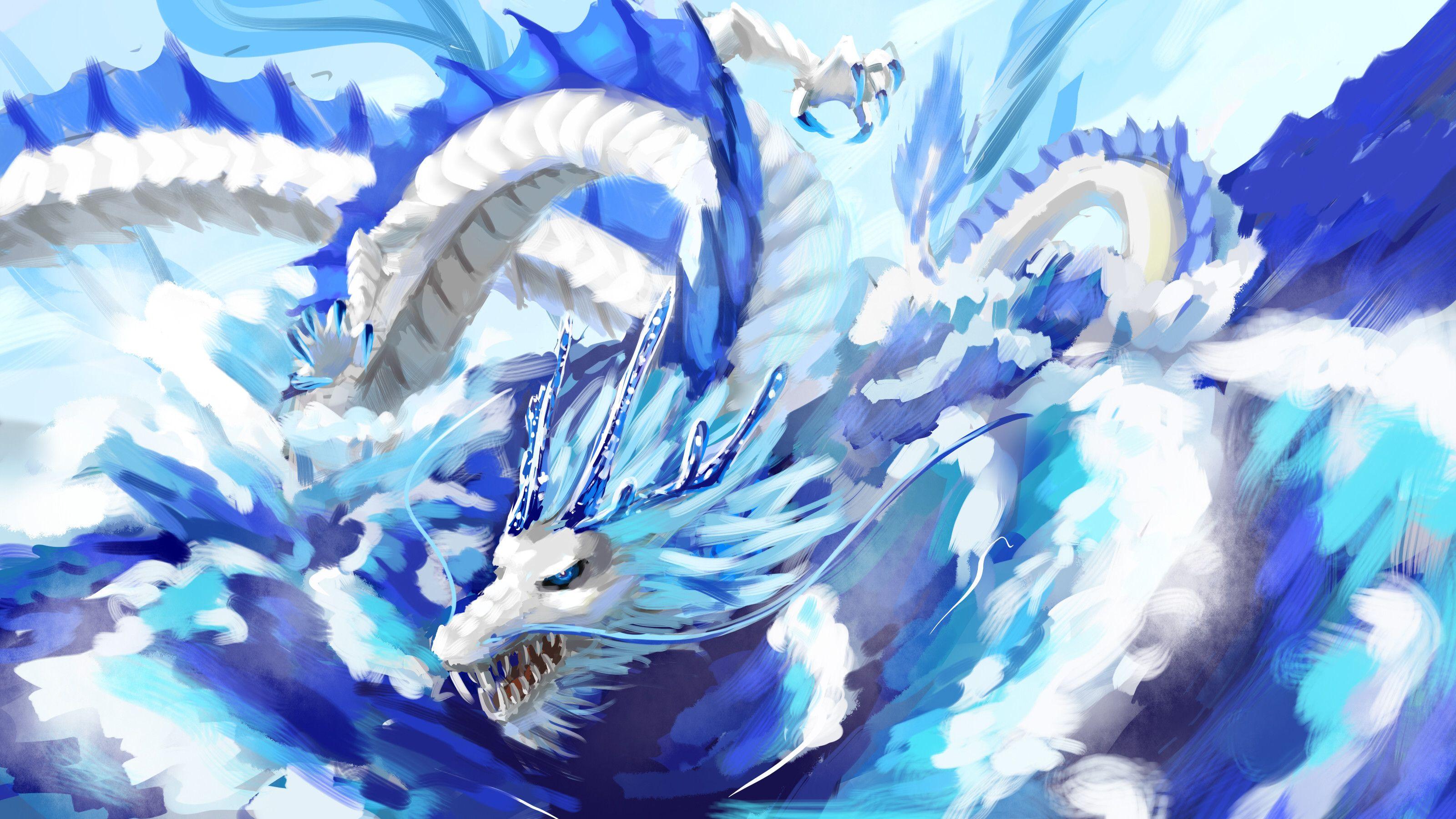Blue Eyes White Dragon Wallpaper