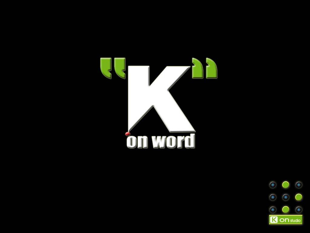 K on word logo design