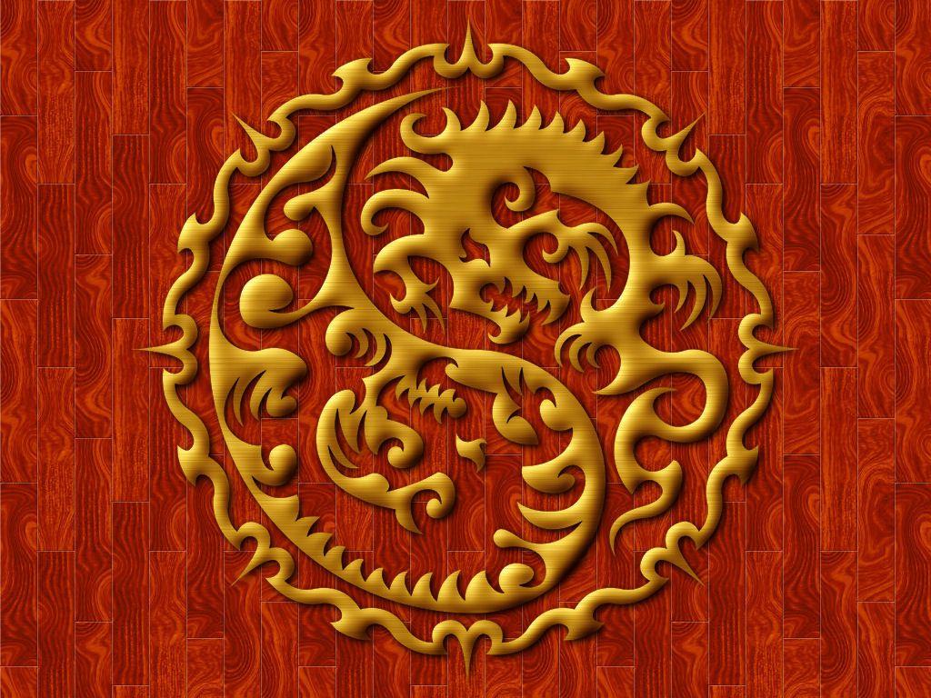 dragon and tiger yin yang stuff wallpaper