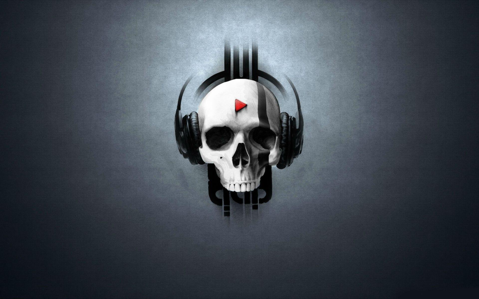 Skull Headset Music HD Wallpaper. HD Wallpaper. HD