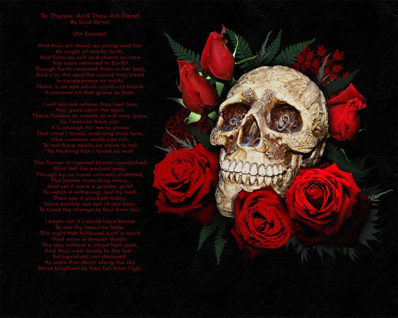Cool Skull And Roses Wallpaper. Wallpaper HD Quality