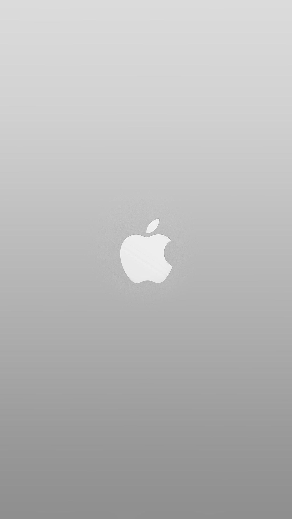 Logo Apple White Minimal Illustration Art Color Gray Android