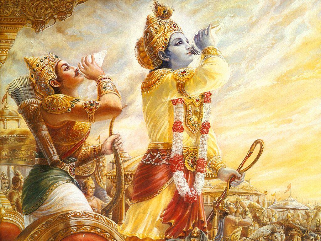 Krishna. Sri Krishna expresses what He wants Arjuna to do, and all