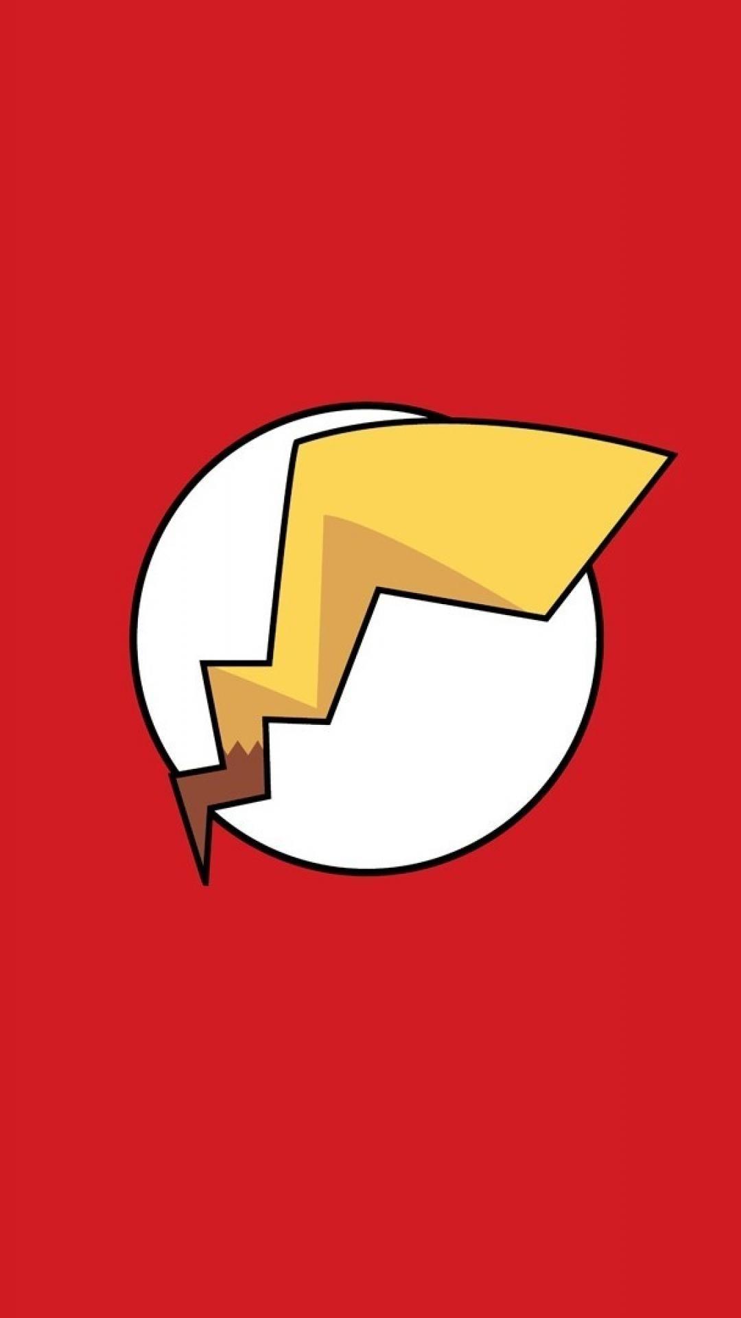 Flash superhero pikachu pokemon abstract simple wallpaper