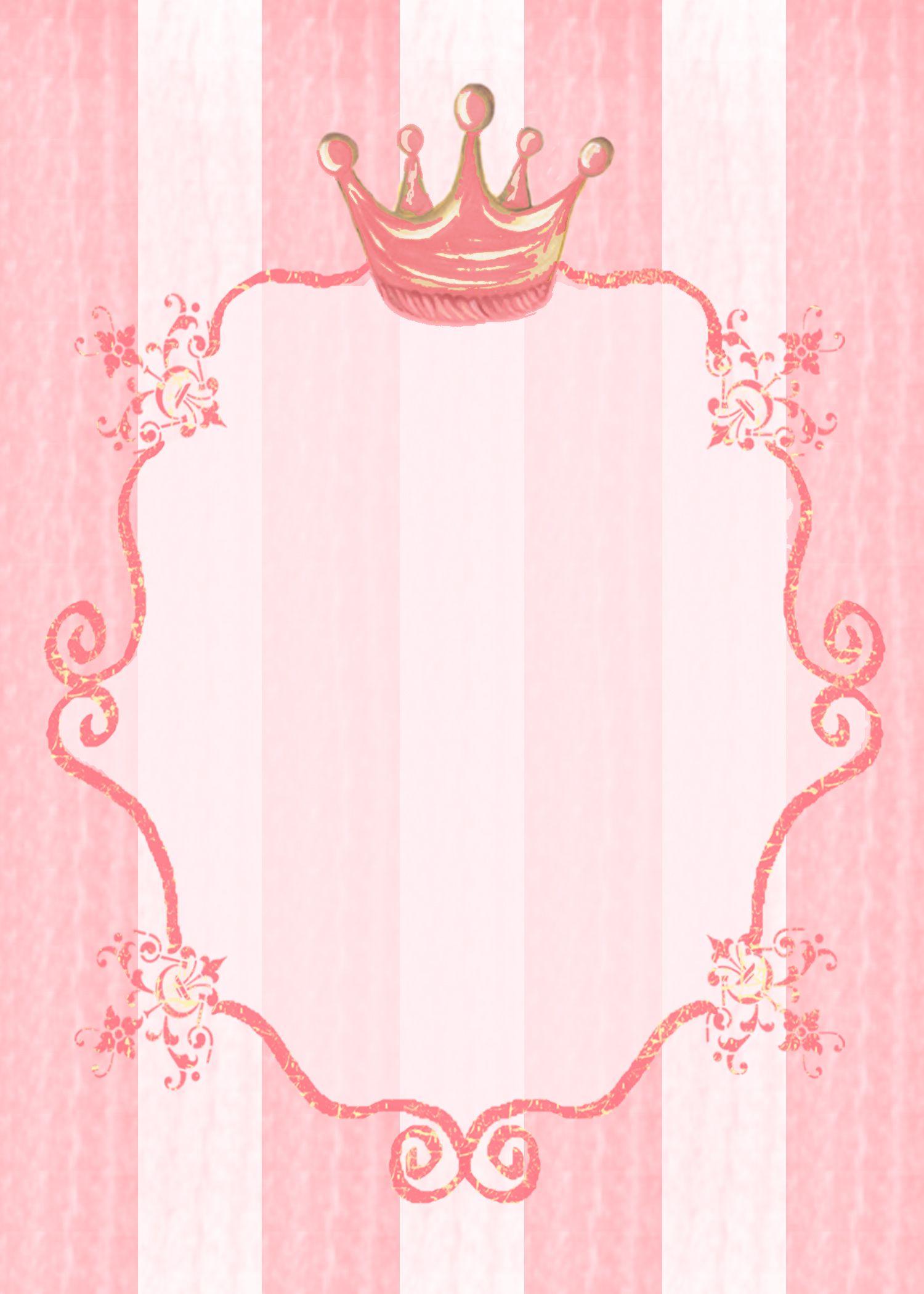 princess party invitation background, #kids stationery. C'est Chic