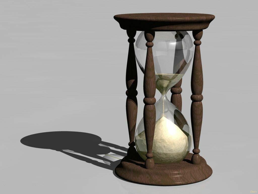 Hourglass time objects wallpaper image
