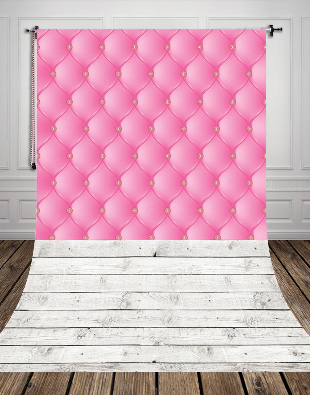 HUAYI pink bedboard backdrop girl baby photography princess photo