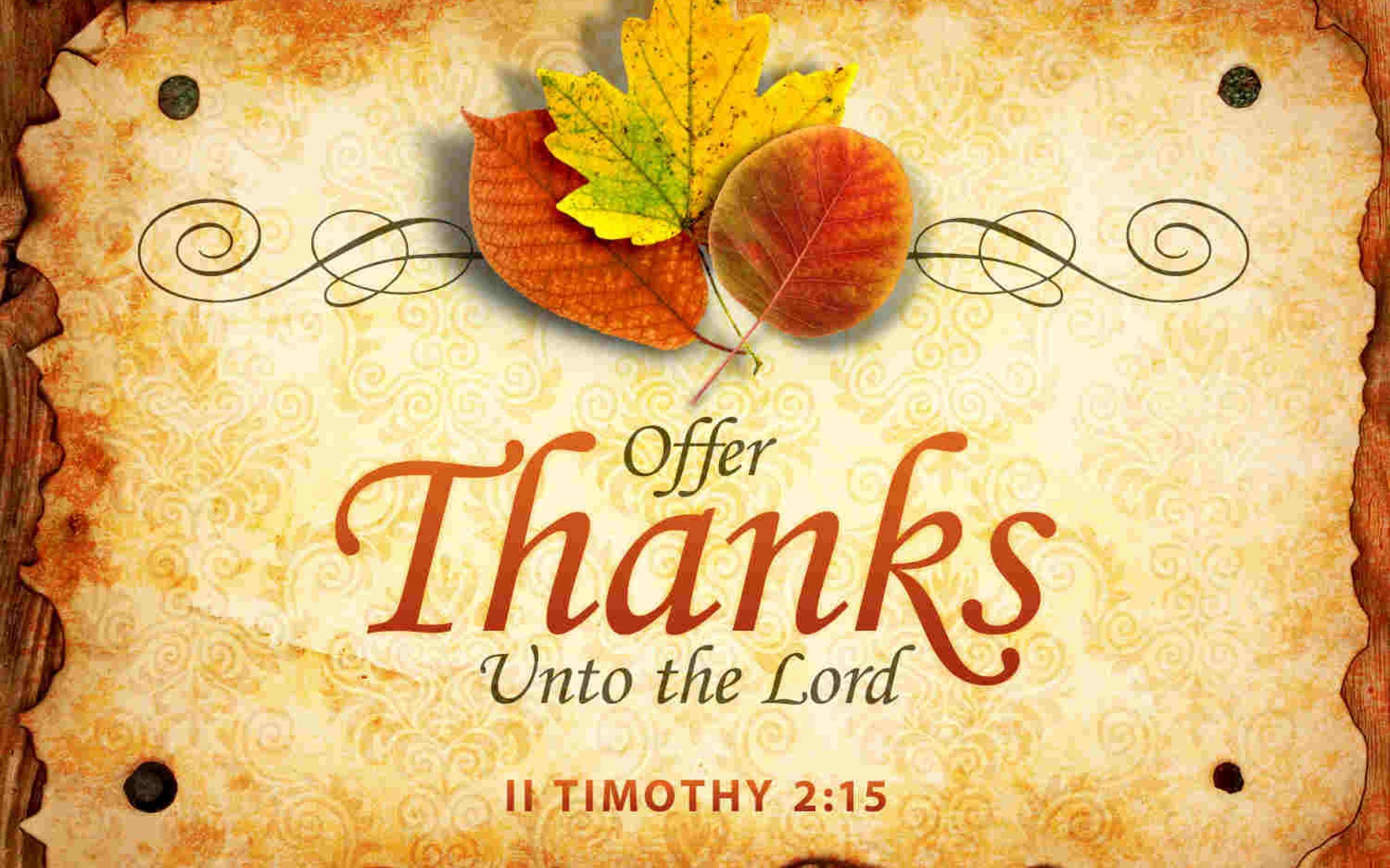 Happy Thanksgiving Day To The Lord Verse HD Wallpaper