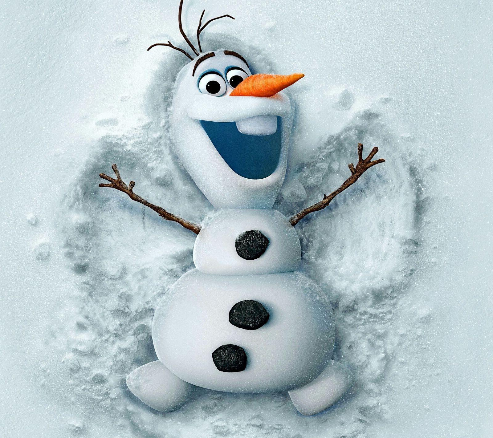 Wallpaper, illustration, snow, cartoon, Frozen movie, snowman, Olaf