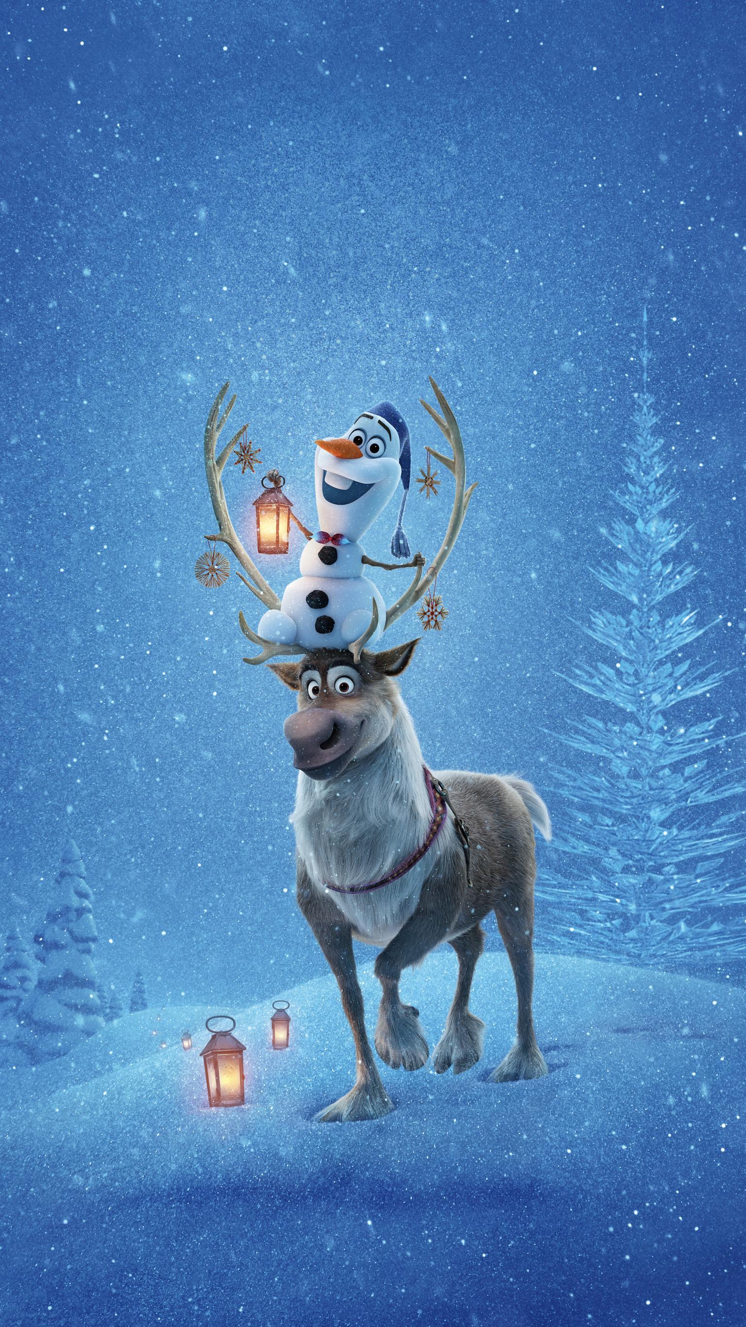 Olaf's Frozen Adventure (2017) Phone Wallpaper