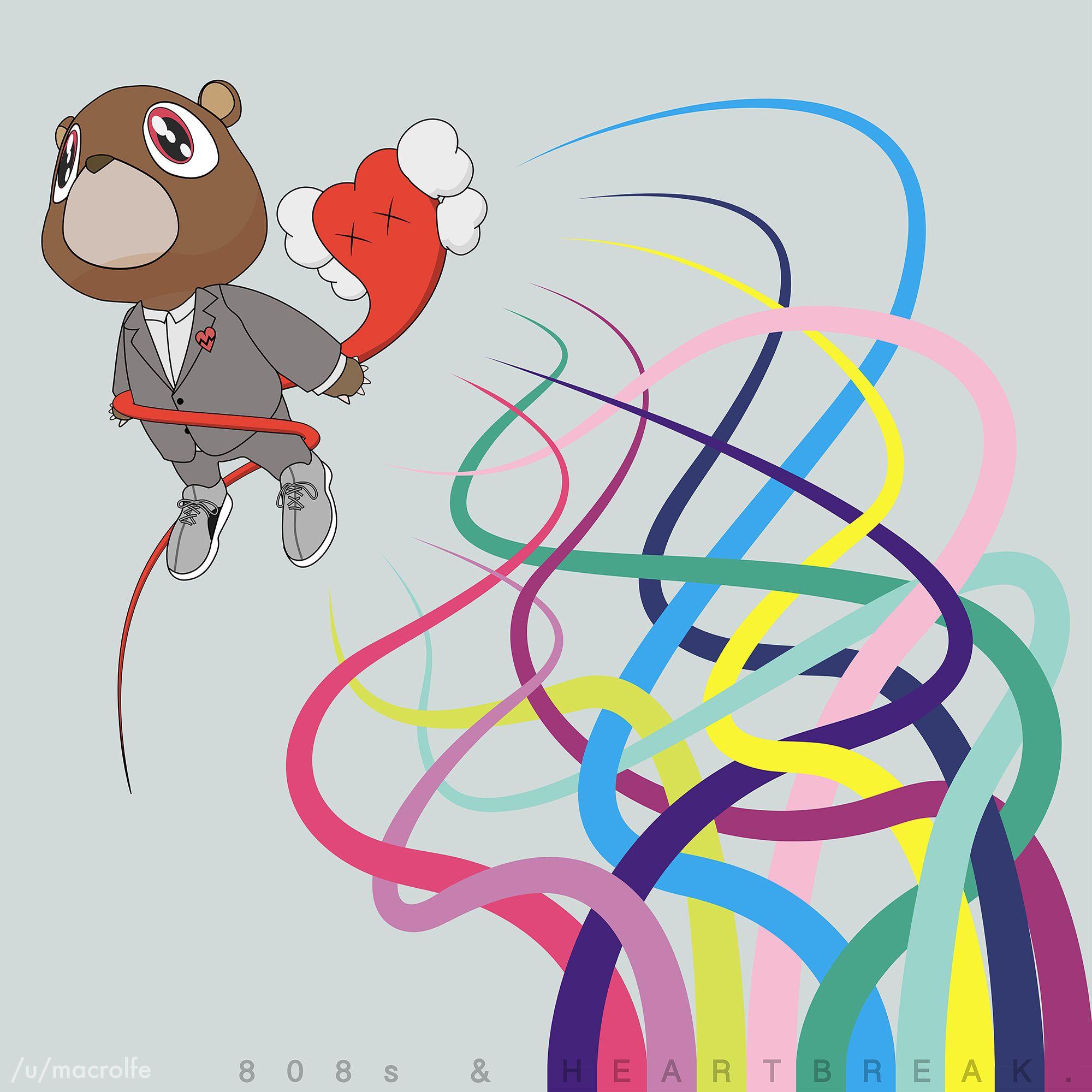 Kanye West 808s And Heartbreak Album Cover Wallpapers 4k Wallpaper For