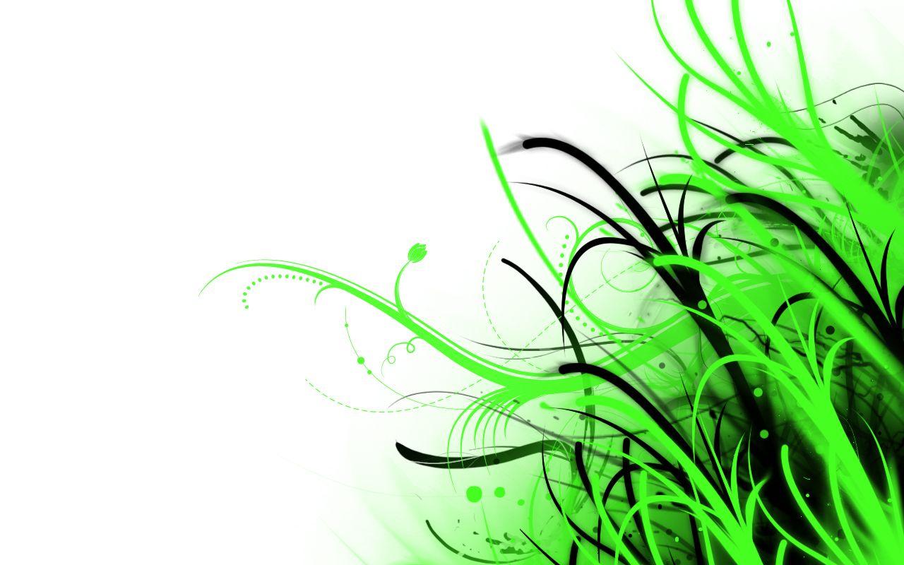 Wallpaper Green and White