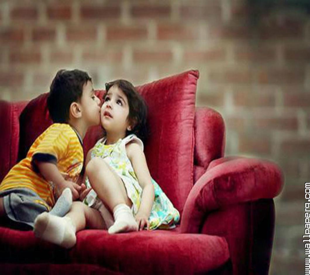 Cute Baby Couple In Love Image