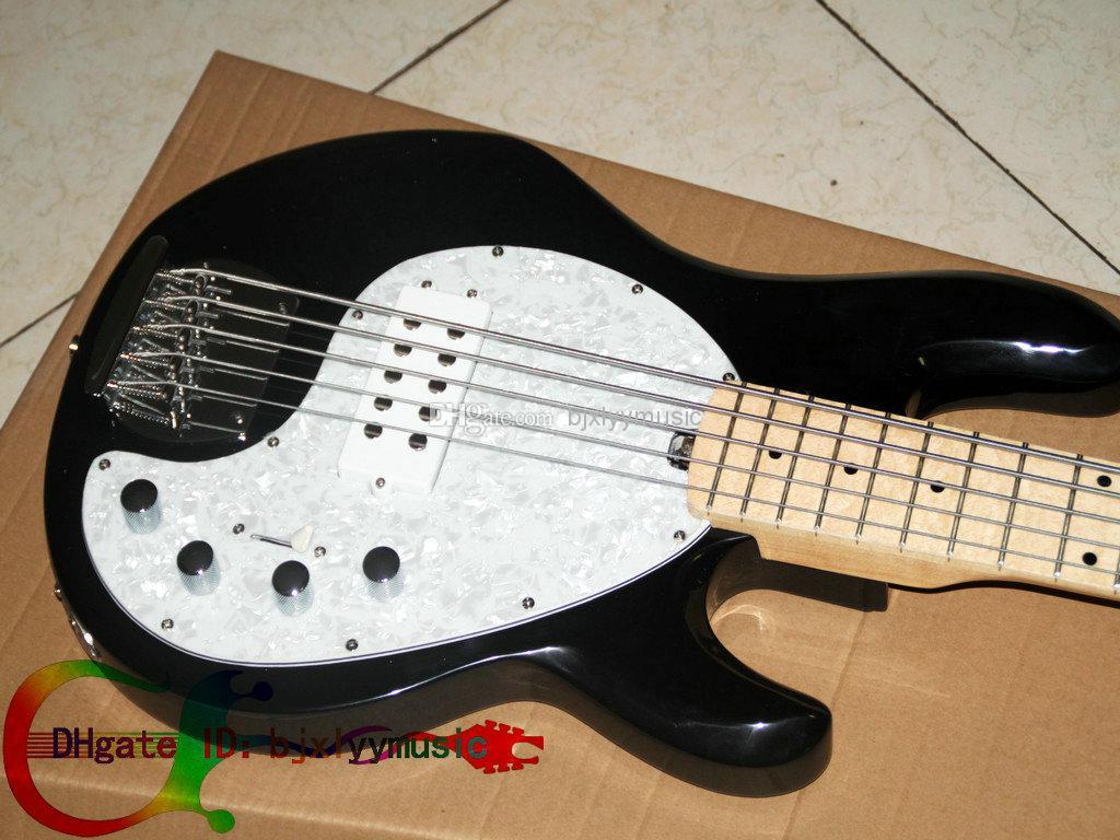 Custom Shop Black Stingray 5 Strings Bass Guitars Electric Bass