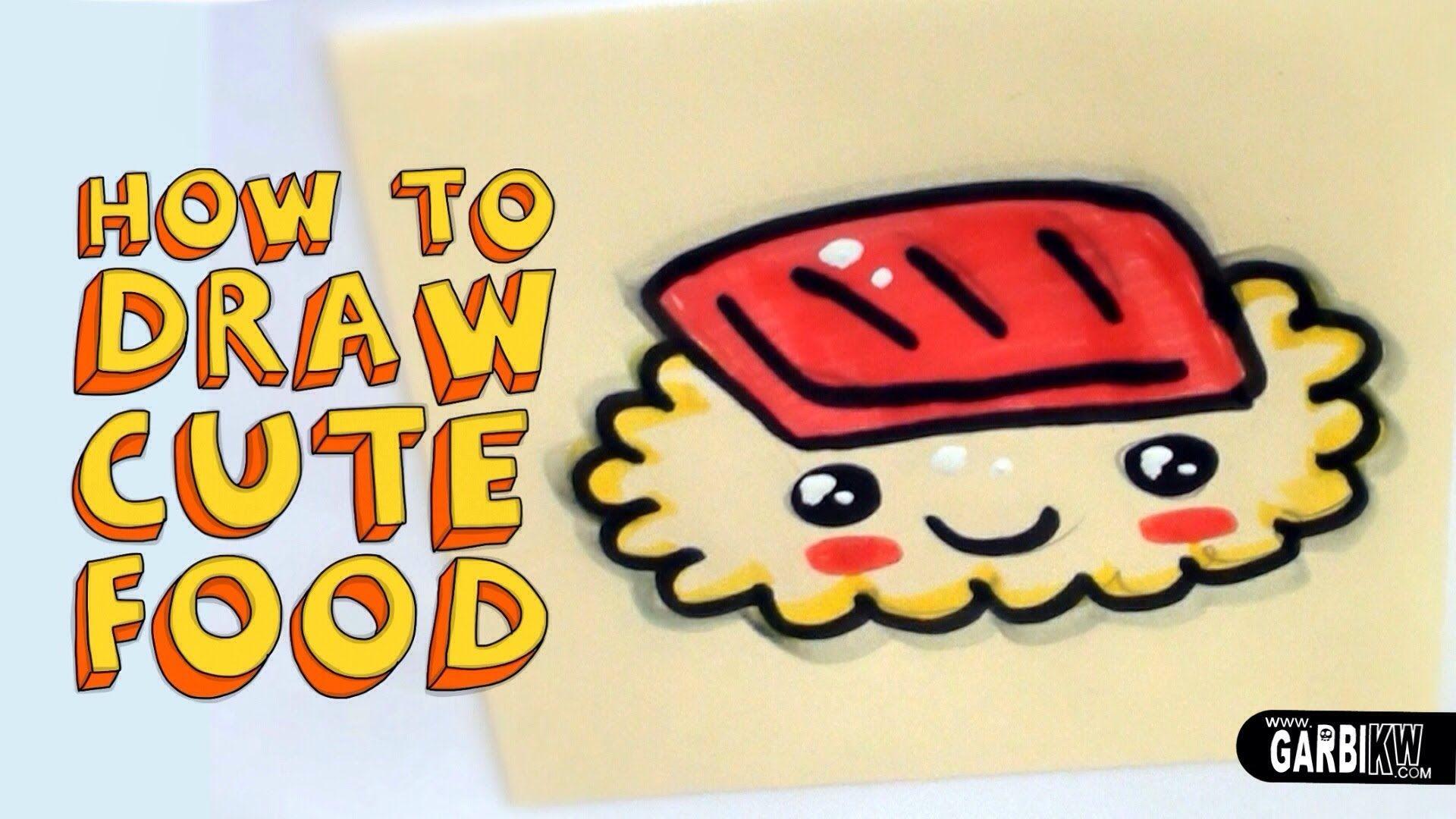How To Draw a Cute Sushi Food Drawings