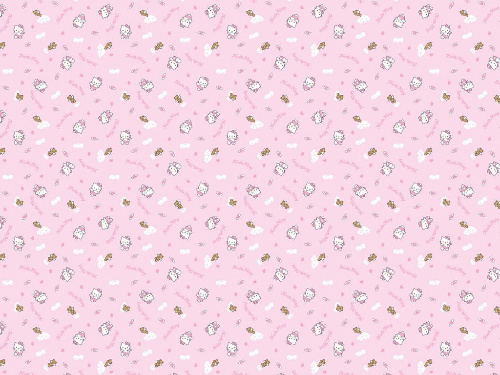 Hello Kitty pink background 1024×768
