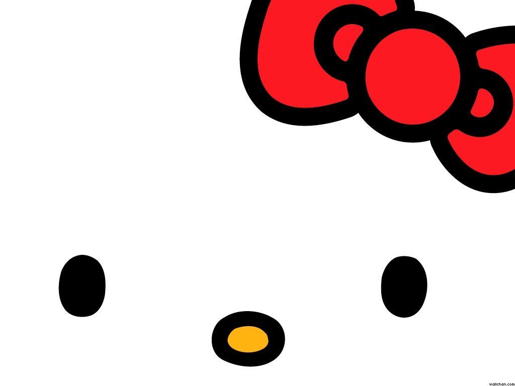 Hello Kitty Face PPT Background for Powerpoint PPT
