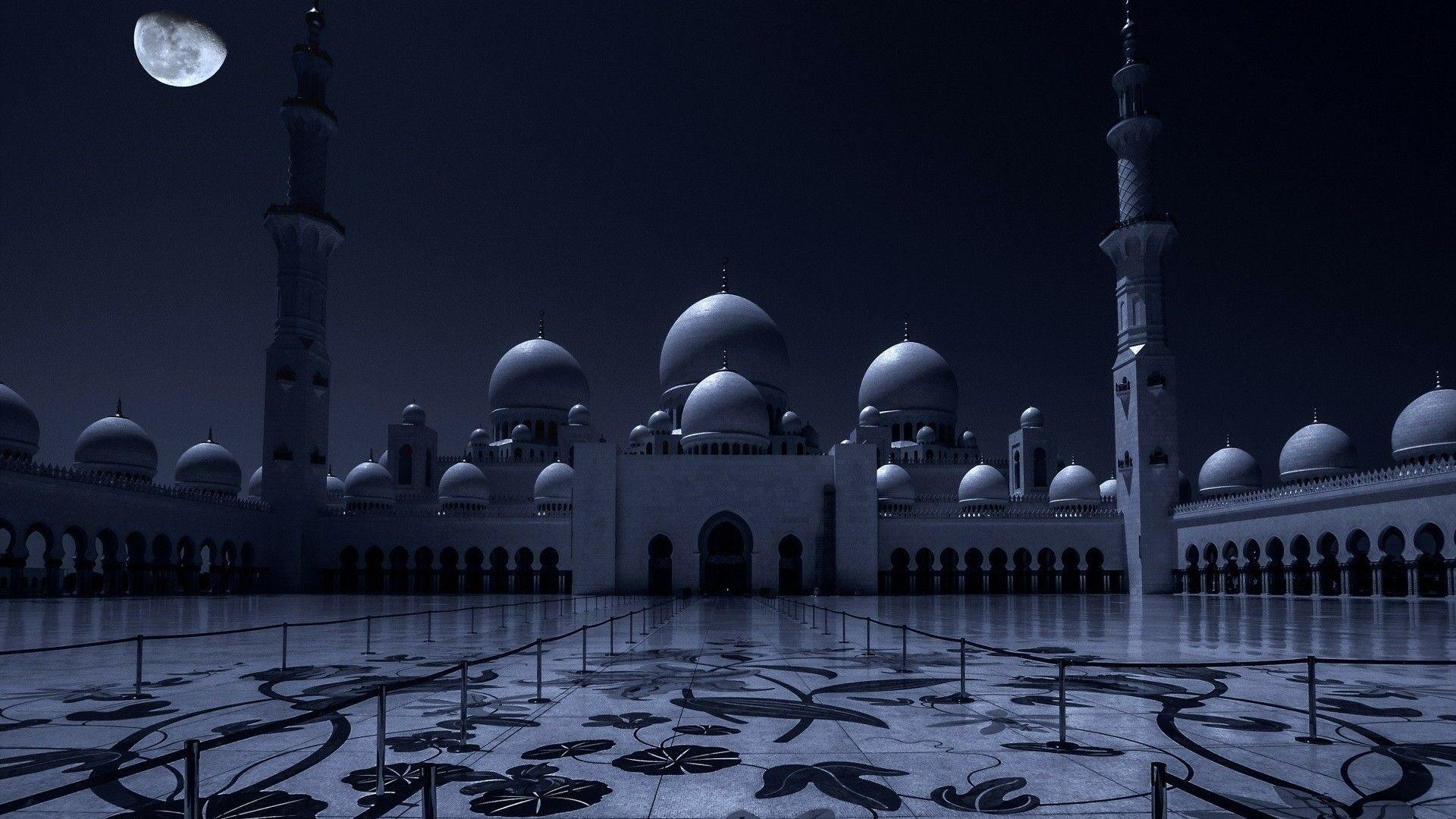 Sheikh Zayed Grand Mosque At Night Dhabi, United Arab Emirates