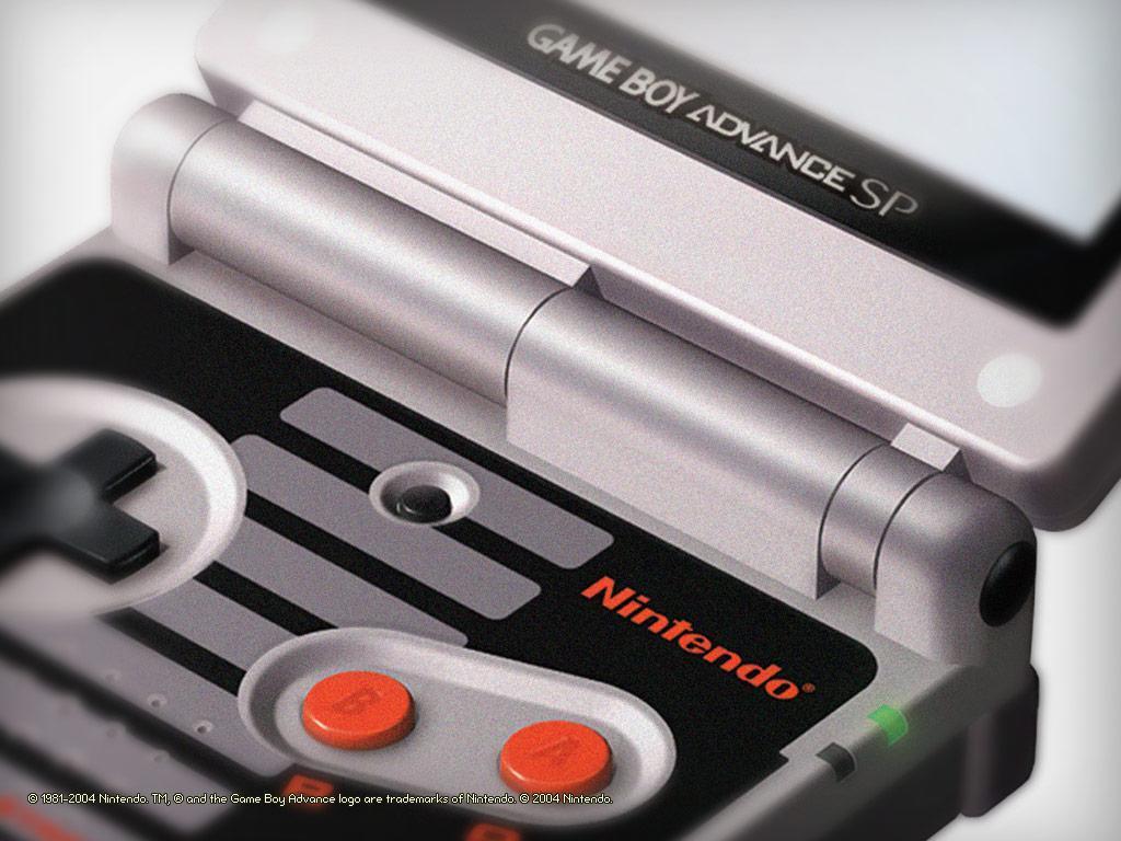 Gameboy Advance SP NES Closeup Wallpaper