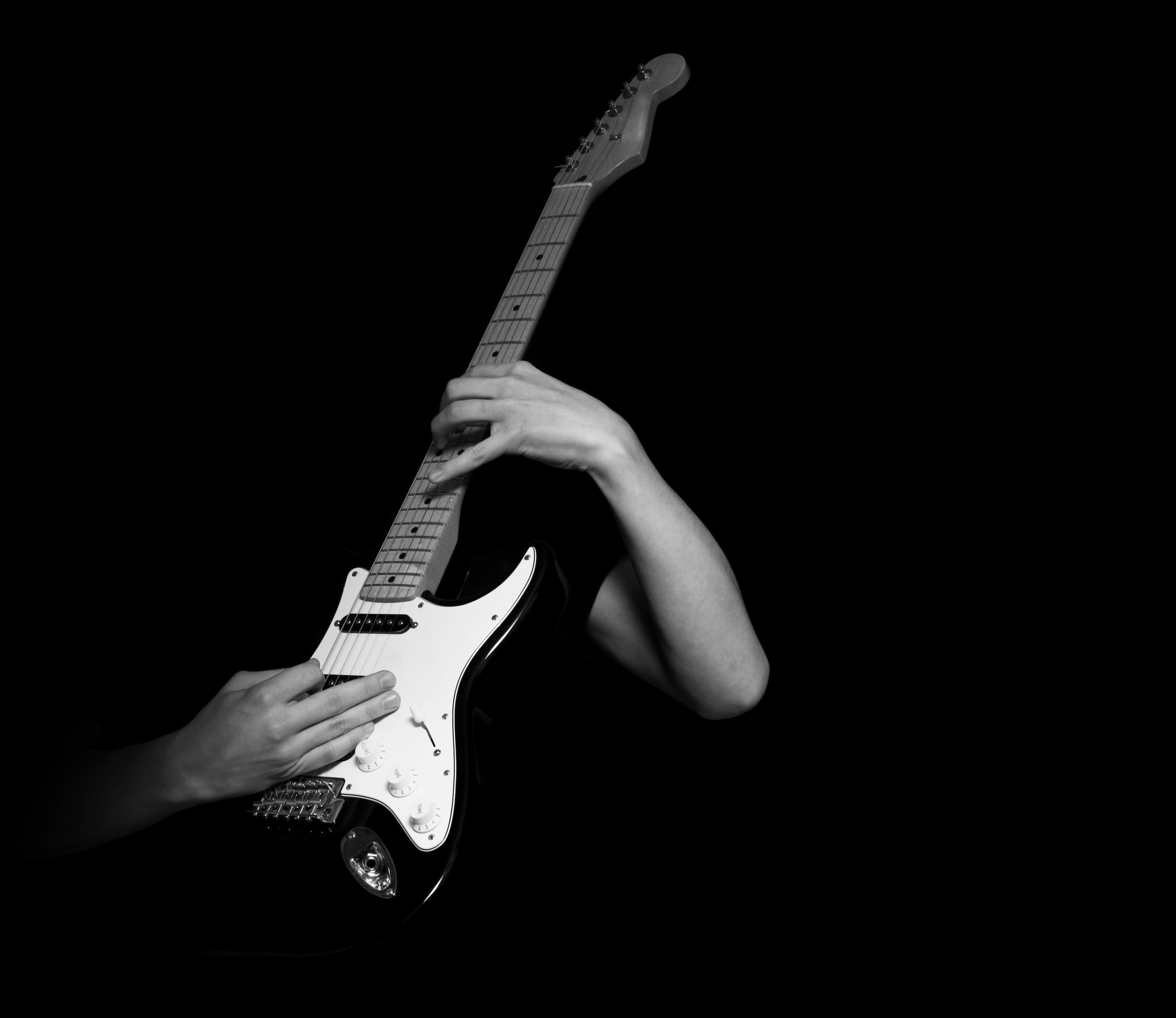Blue black guitar, abstract, dark, music, musician, smooth, trippy, HD  phone wallpaper | Peakpx