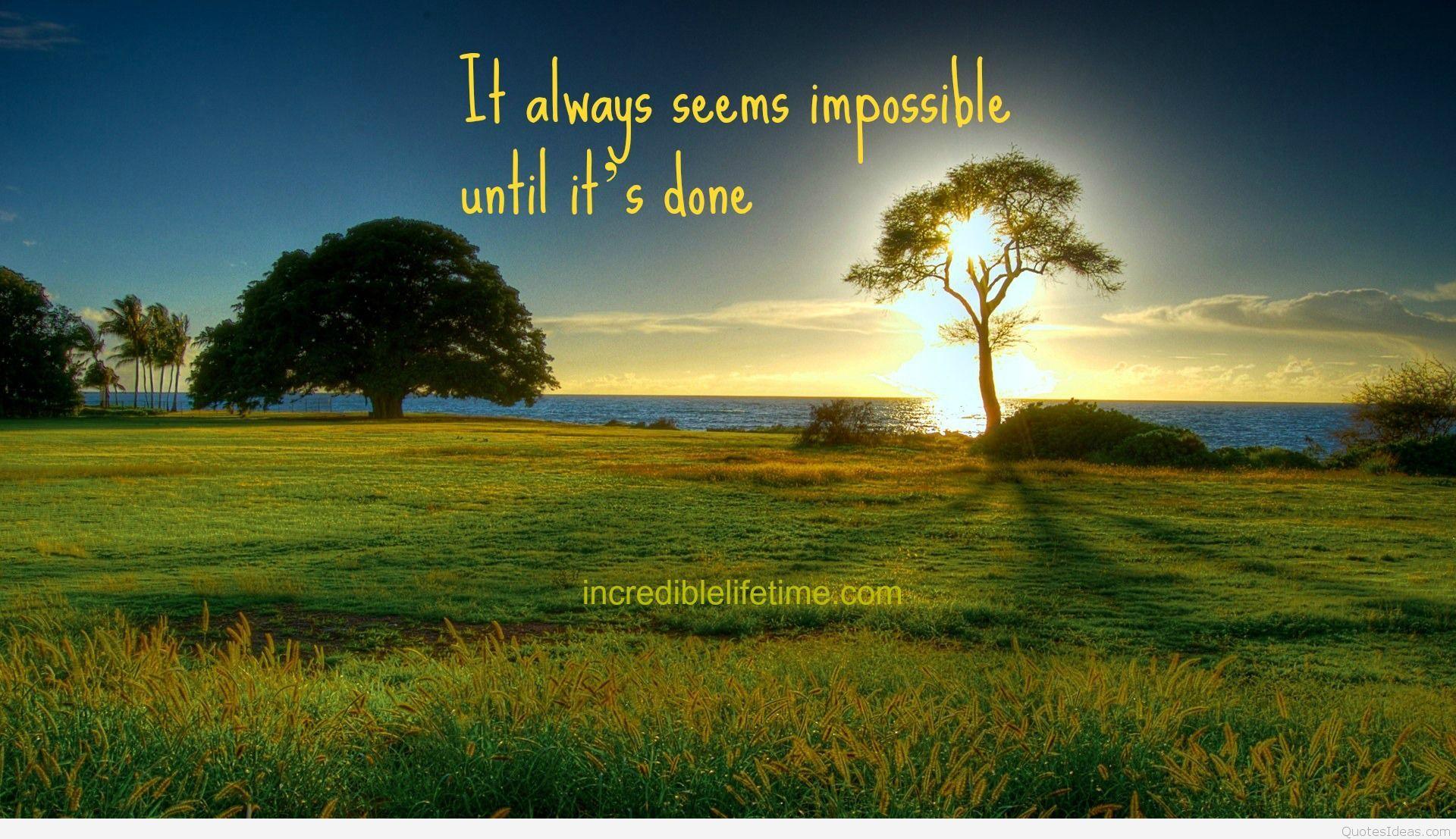 Motivational Quote With Nature Background