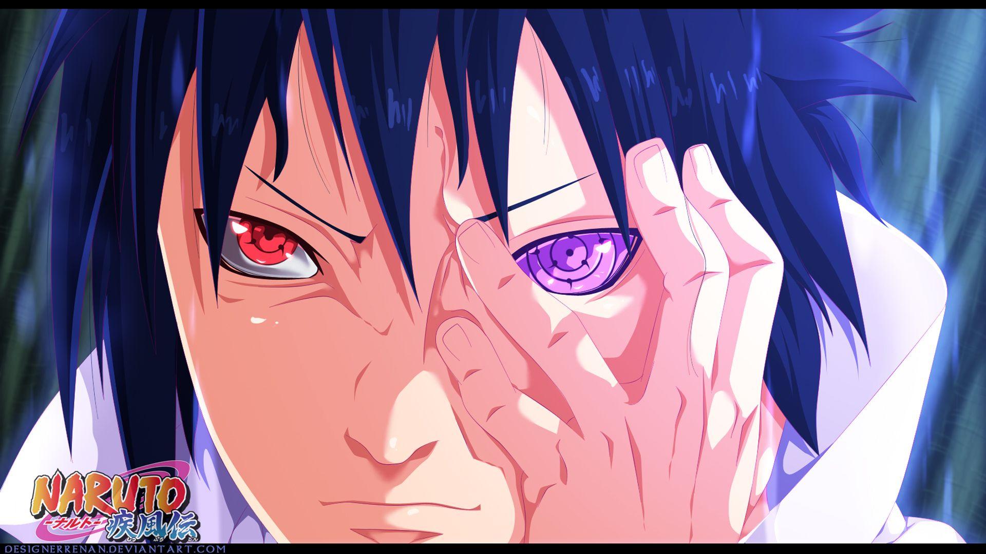 sasuke uchiha rinnegan and sharingan eyes anime. HD 1920x1080 1080p