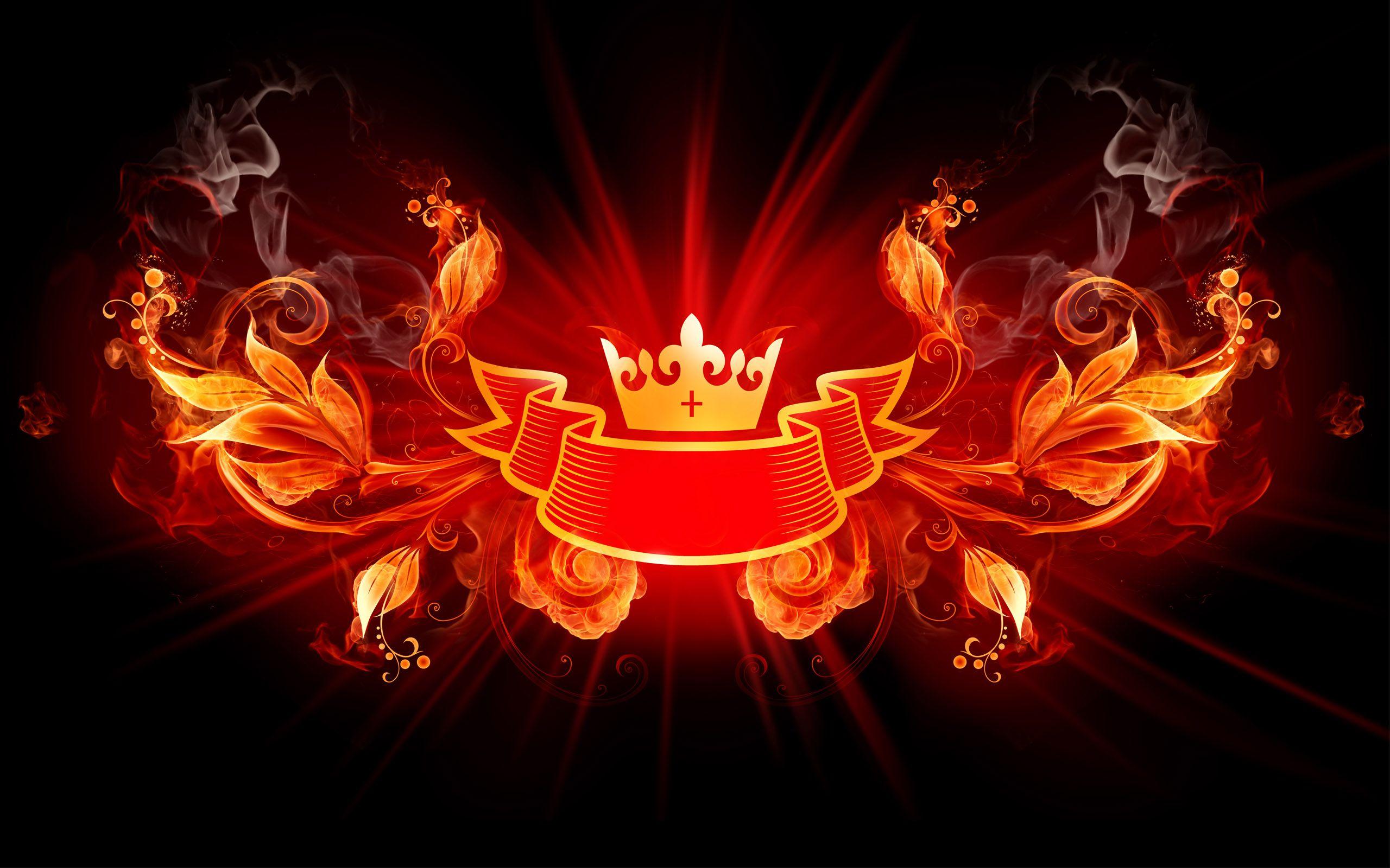 King of Fire Design HD Wide Wallpaper