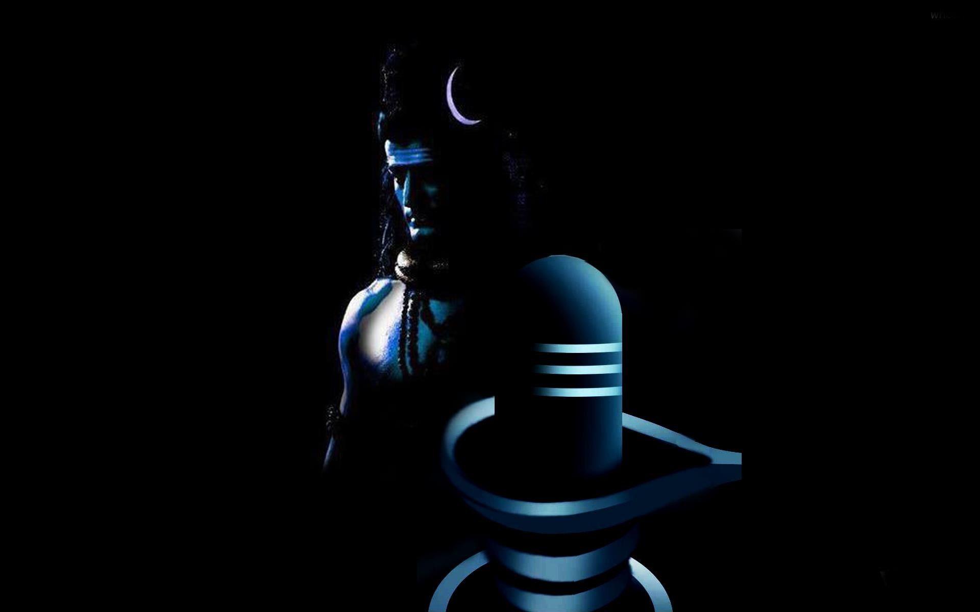 Lord Shiva and Shivling black theme wallpaper. HD Wallpaper Rocks