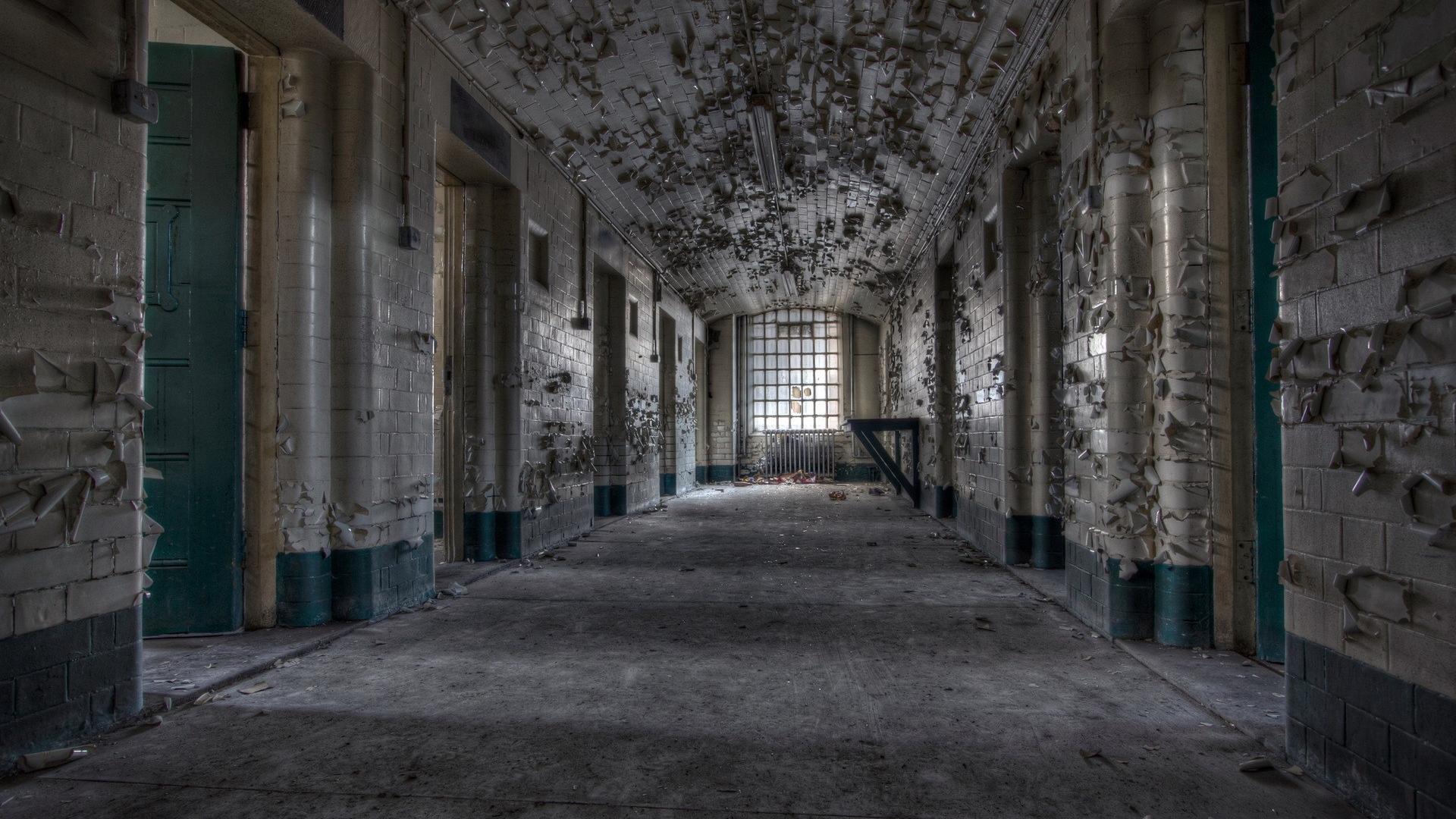 Ruins architecture buildings prison abandoned jail wallpaper