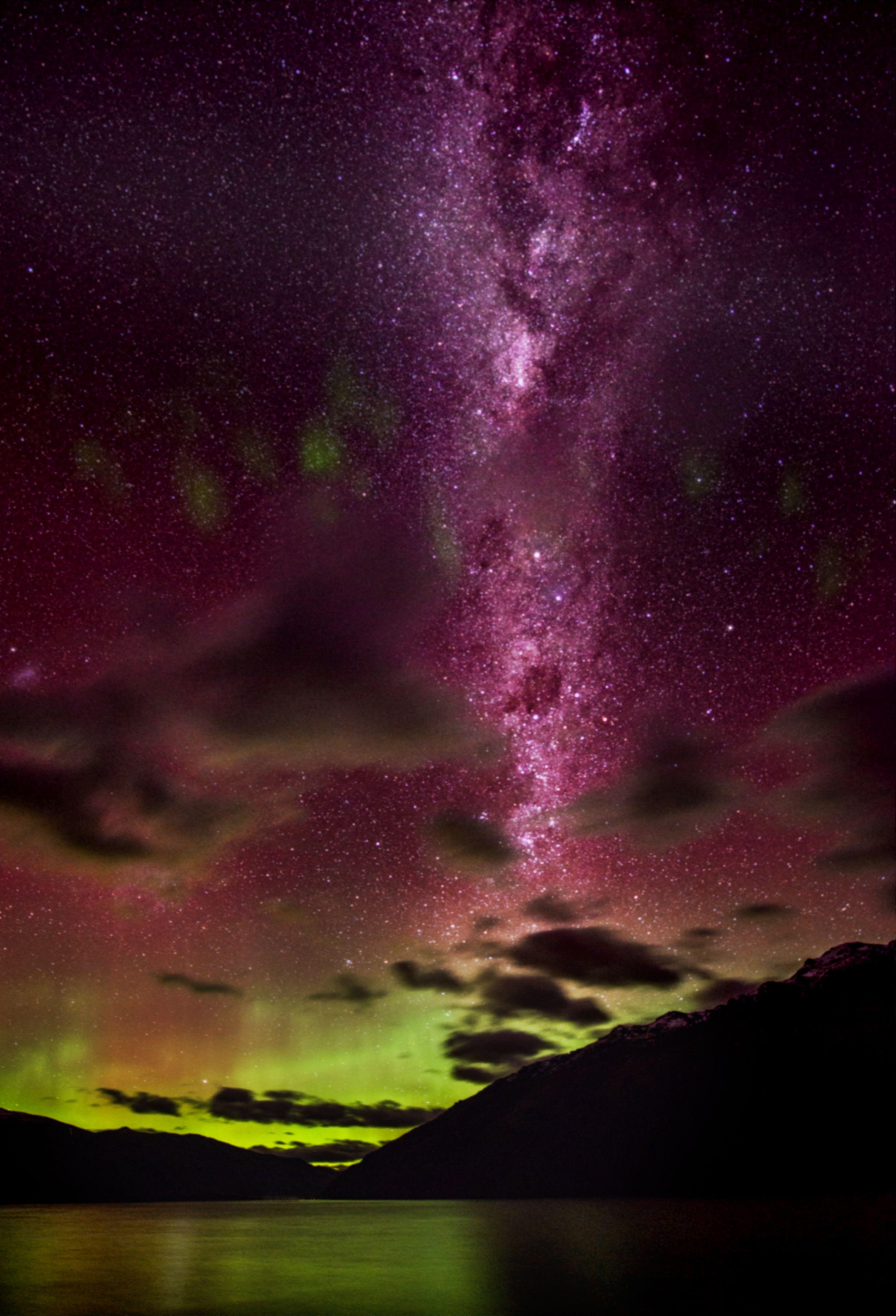Nature multicolor skyscapes aurora australis wallpaper