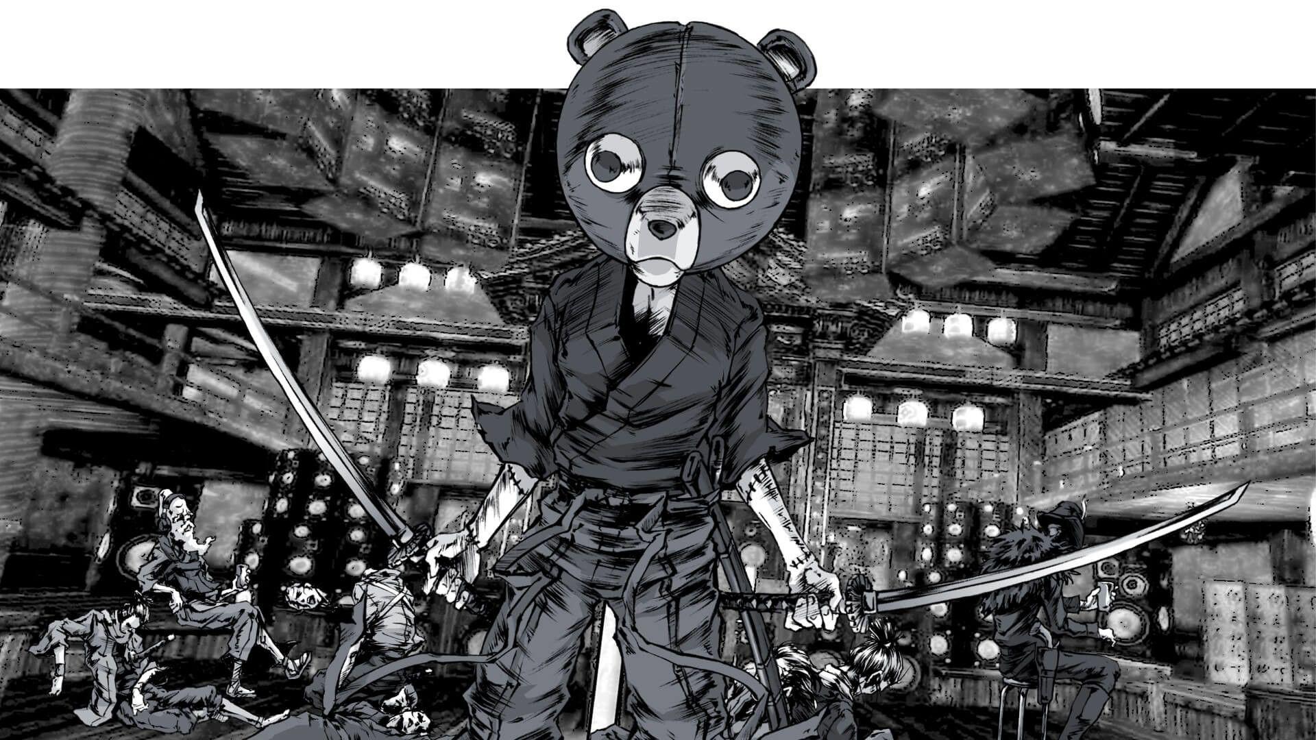 afro samurai kuma -I can never look at teddy bears in the same way