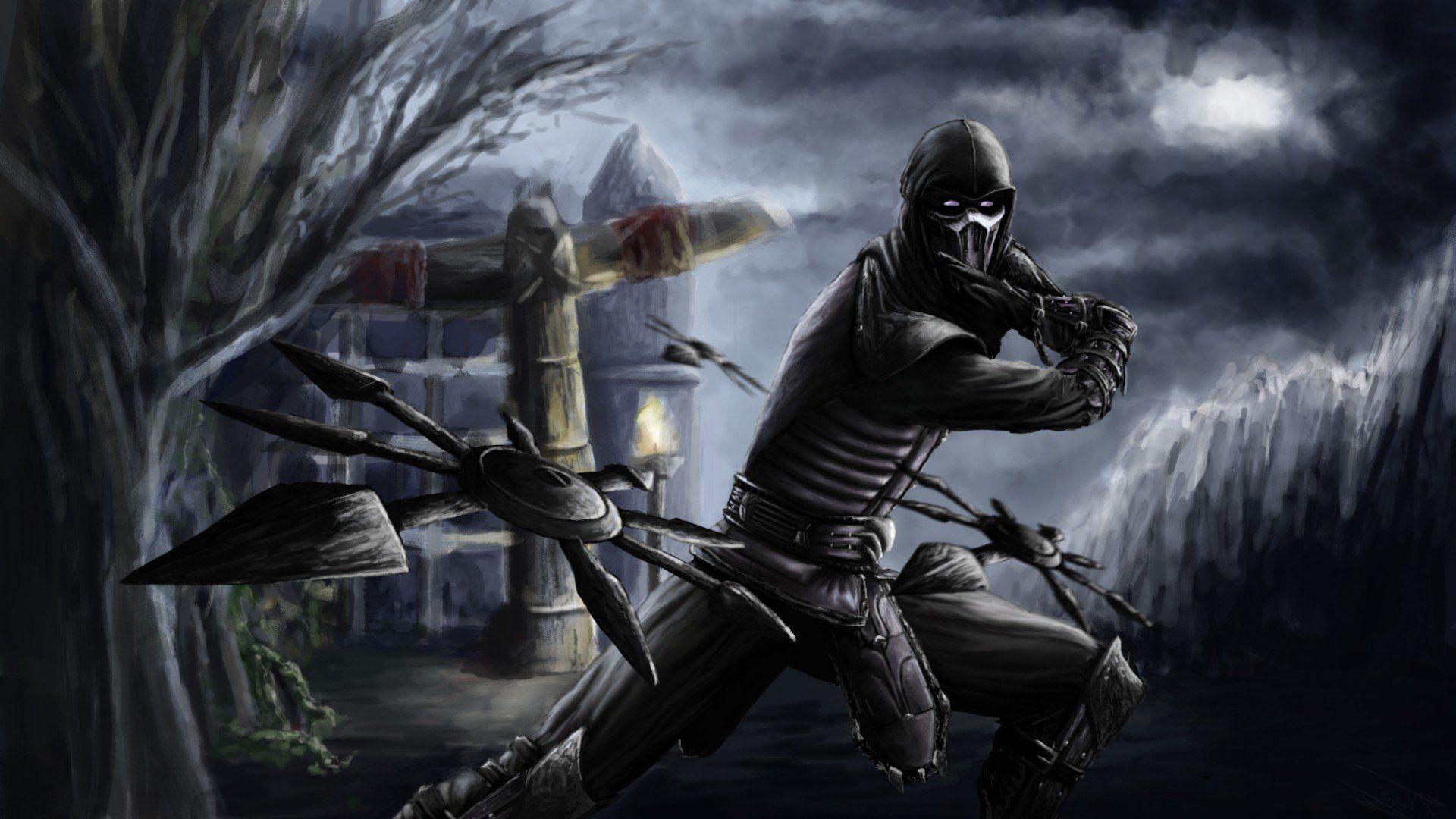 Ninjas Digital Art Noob Saibot Mortal Kombat