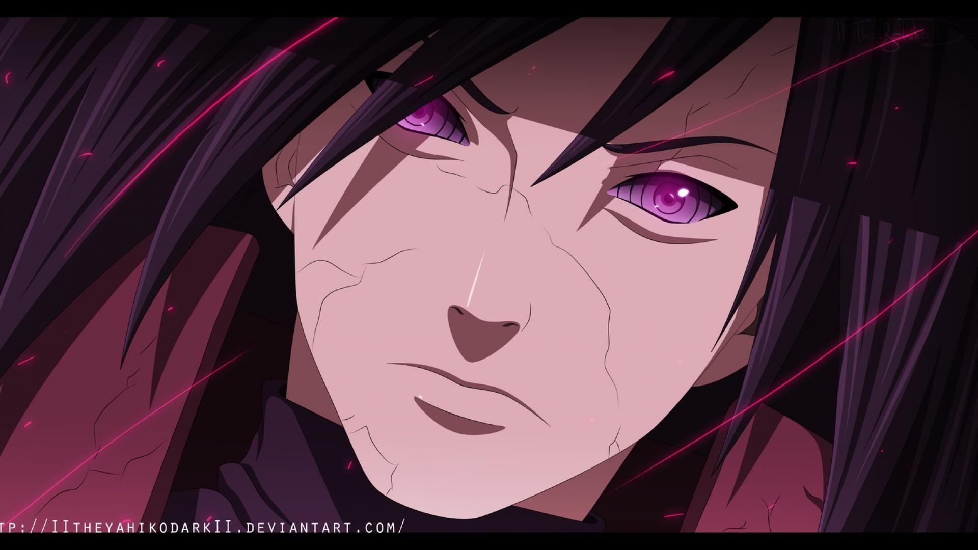 Uchiha madara faces rinnegan streaks edo tensei wallpaper