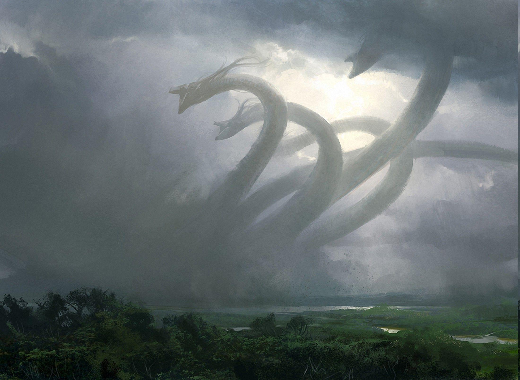 Download HD Wallpaper Of 37456 Fantasy Art, Hydra, Mythology