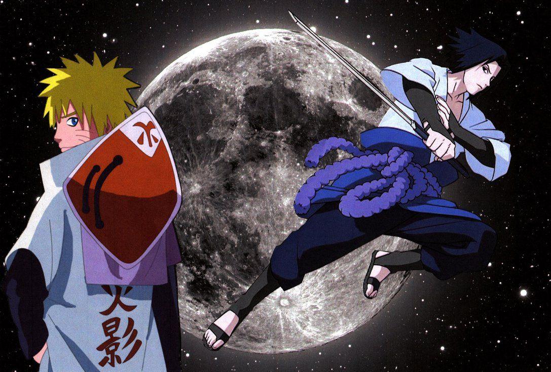 Hokage Naruto and Sasuke Wallpaper