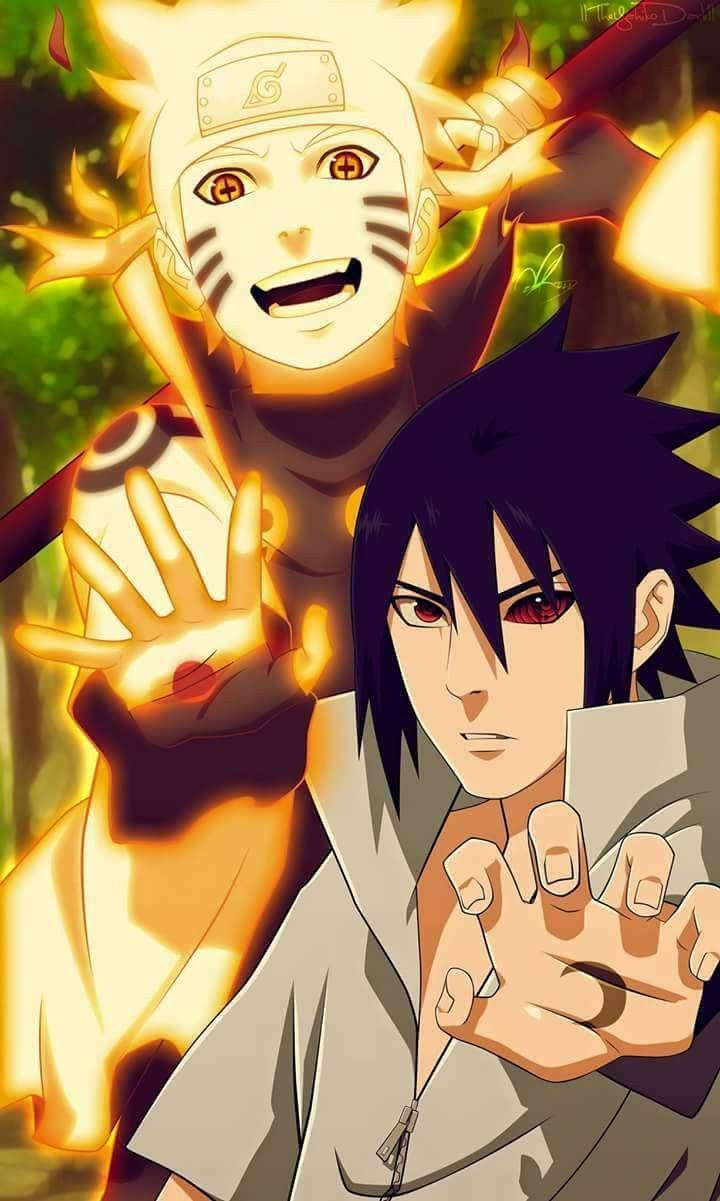 Sasuke Uchiha and Naruto Uzumaki Wallpaper ♥♥♥ The Sun and