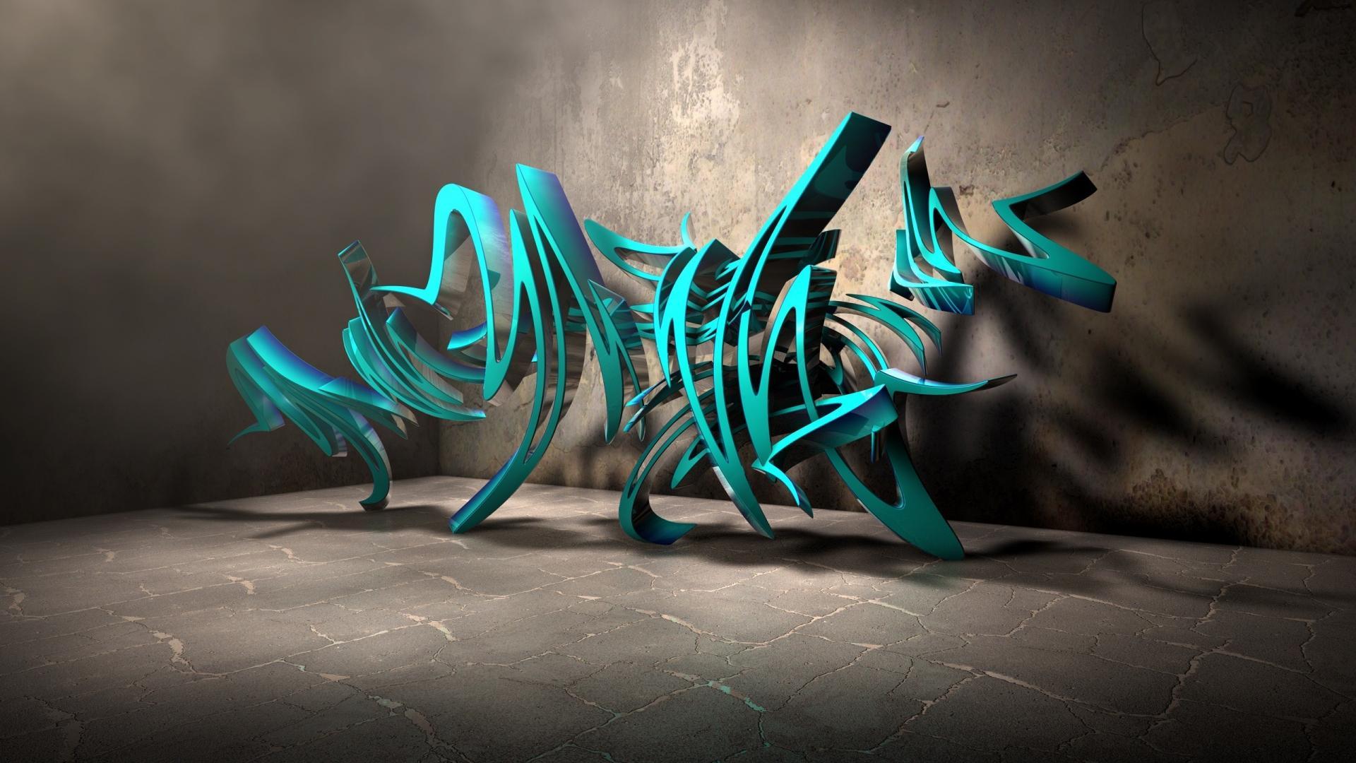 Graffiti 3D background wallpaper